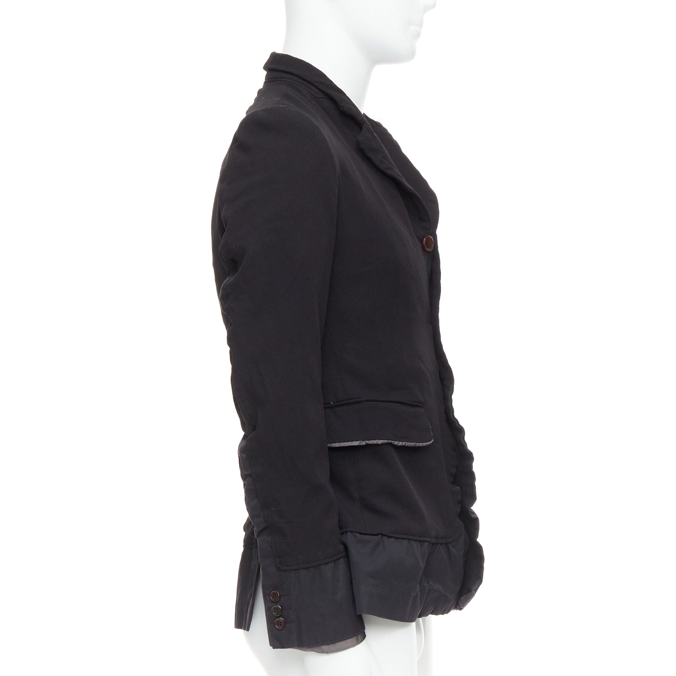 COMME DES GARCONS Homme Plus Evergreen 2005 black Reprint Docking blazer S In Excellent Condition For Sale In Hong Kong, NT