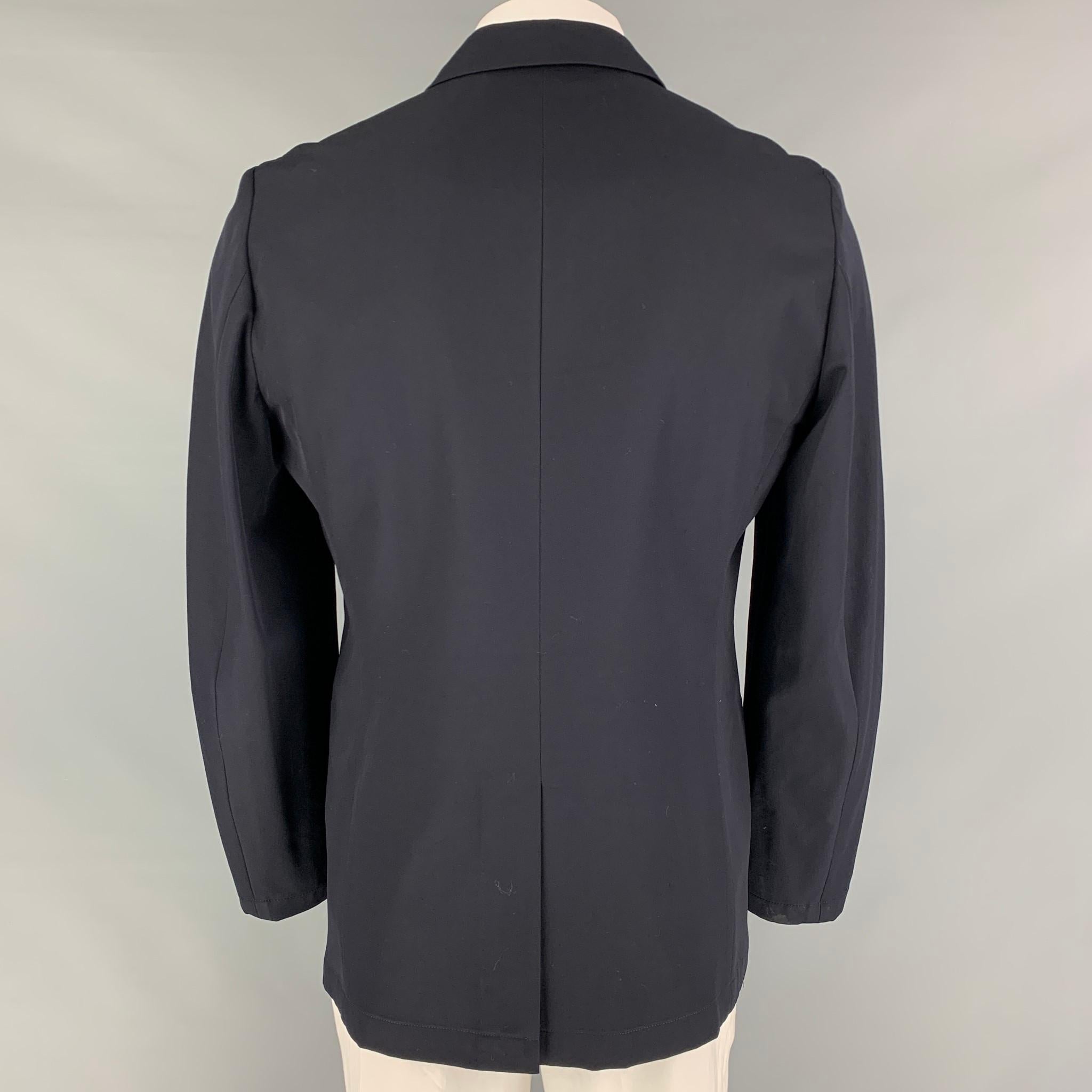Black COMME des GARCONS HOMME PLUS EVERGREEN Size L Navy Studded Wool Sport Coat