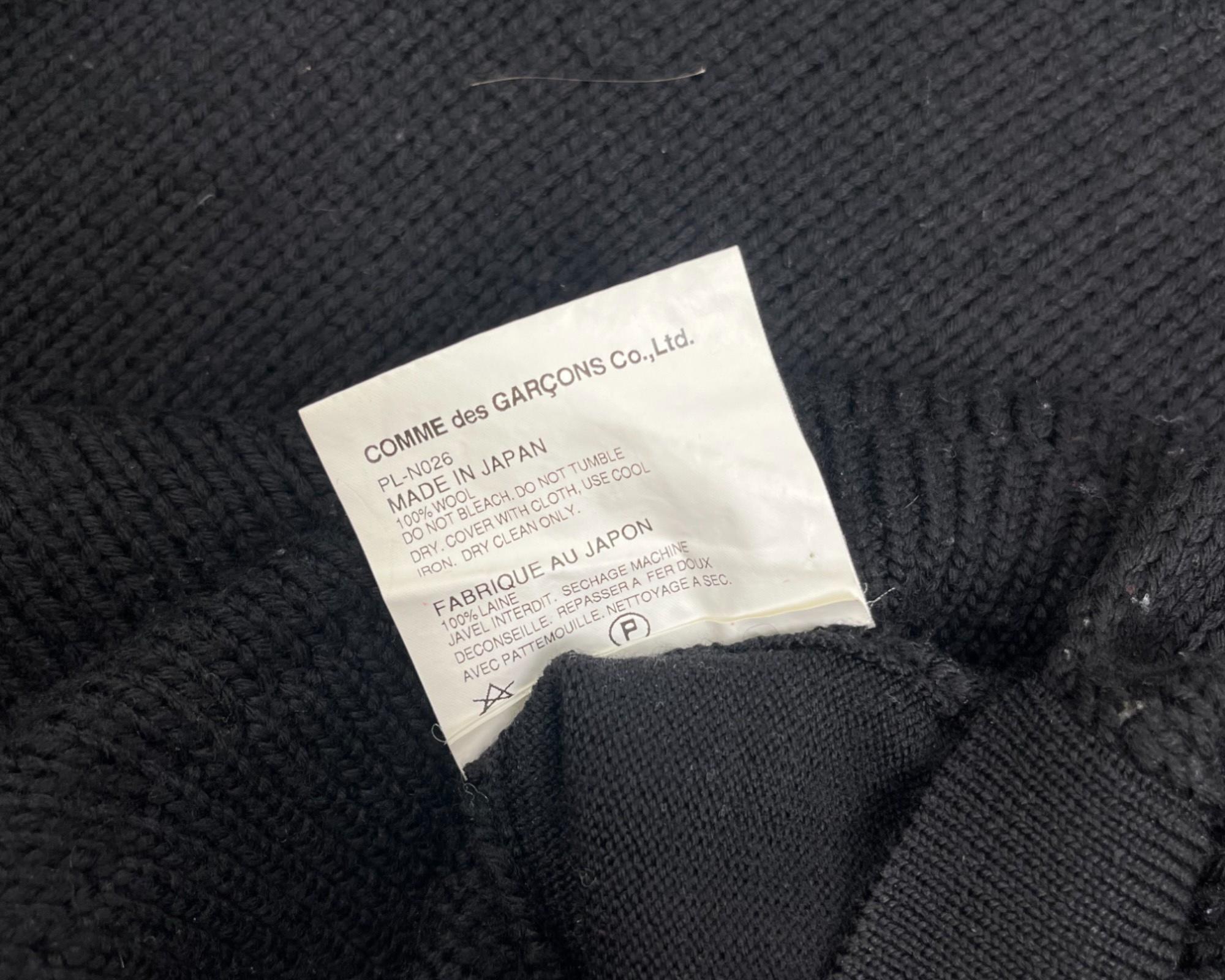 Comme des Garcons Homme Plus F/W 2013 Black Wool Inverted Frac Sweater en vente 4