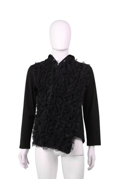 Comme des Garçons Homme Plus F/W 2022 Black Hoodie with Tulle