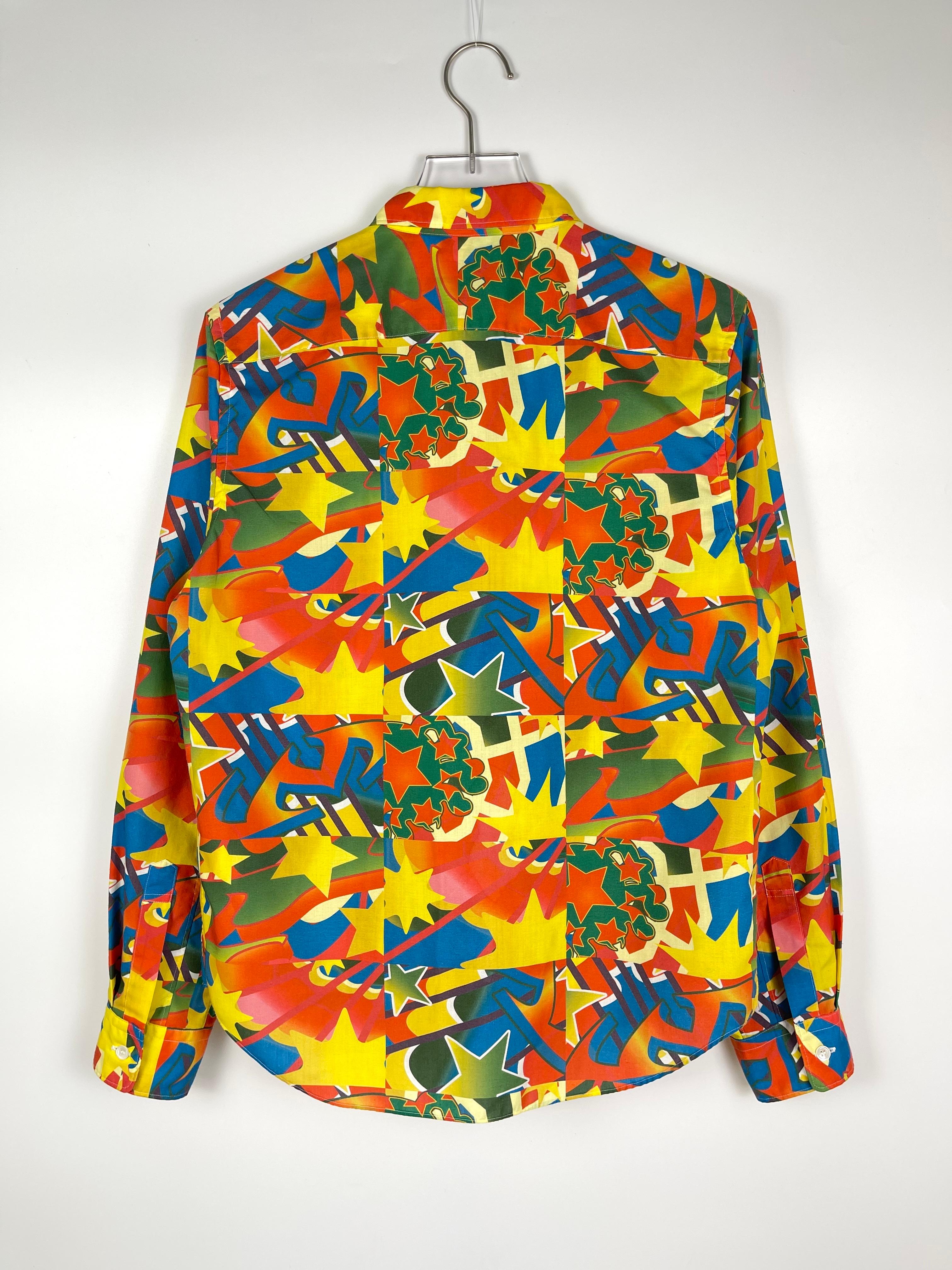 Comme Des Garcons Homme Plus Fall Winter 2001 Psychedelic Shirt For Sale 1