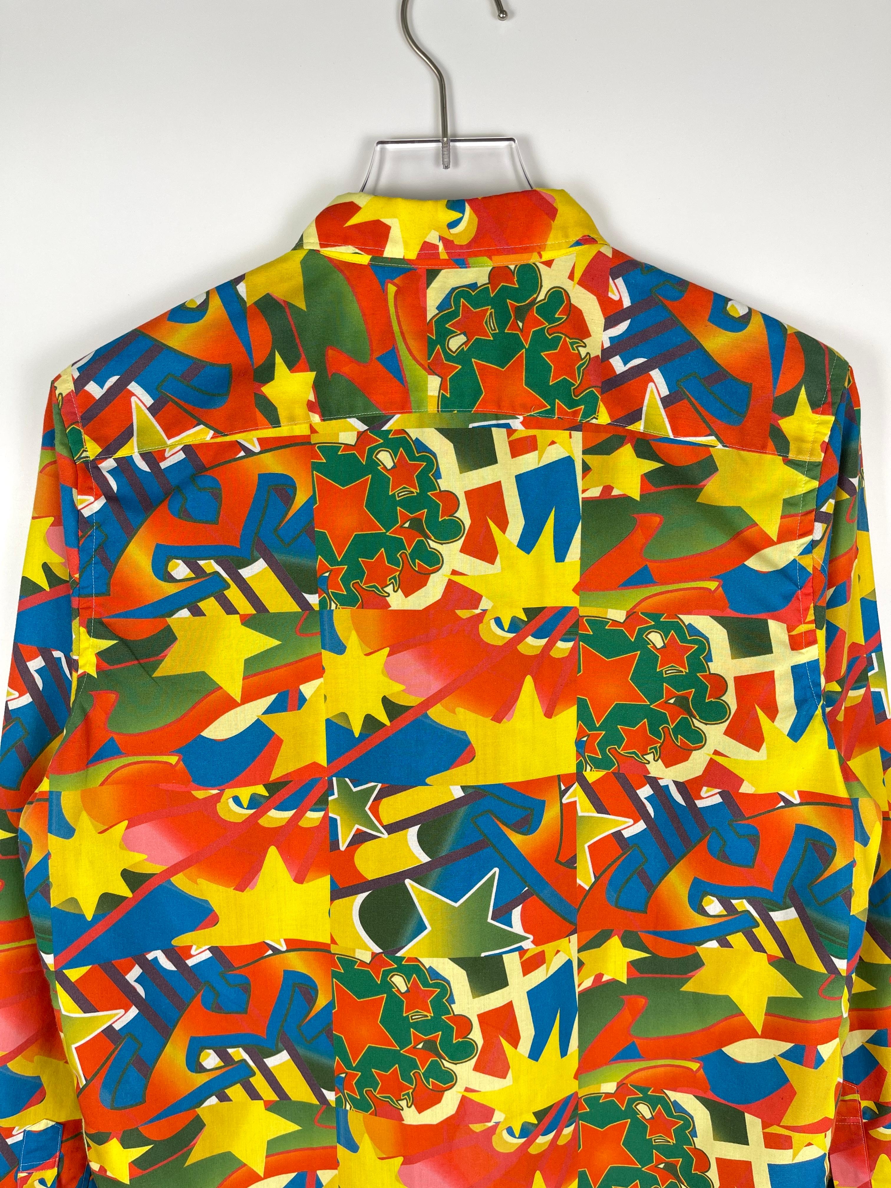 Comme Des Garcons Homme Plus Fall Winter 2001 Psychedelic Shirt For Sale 3
