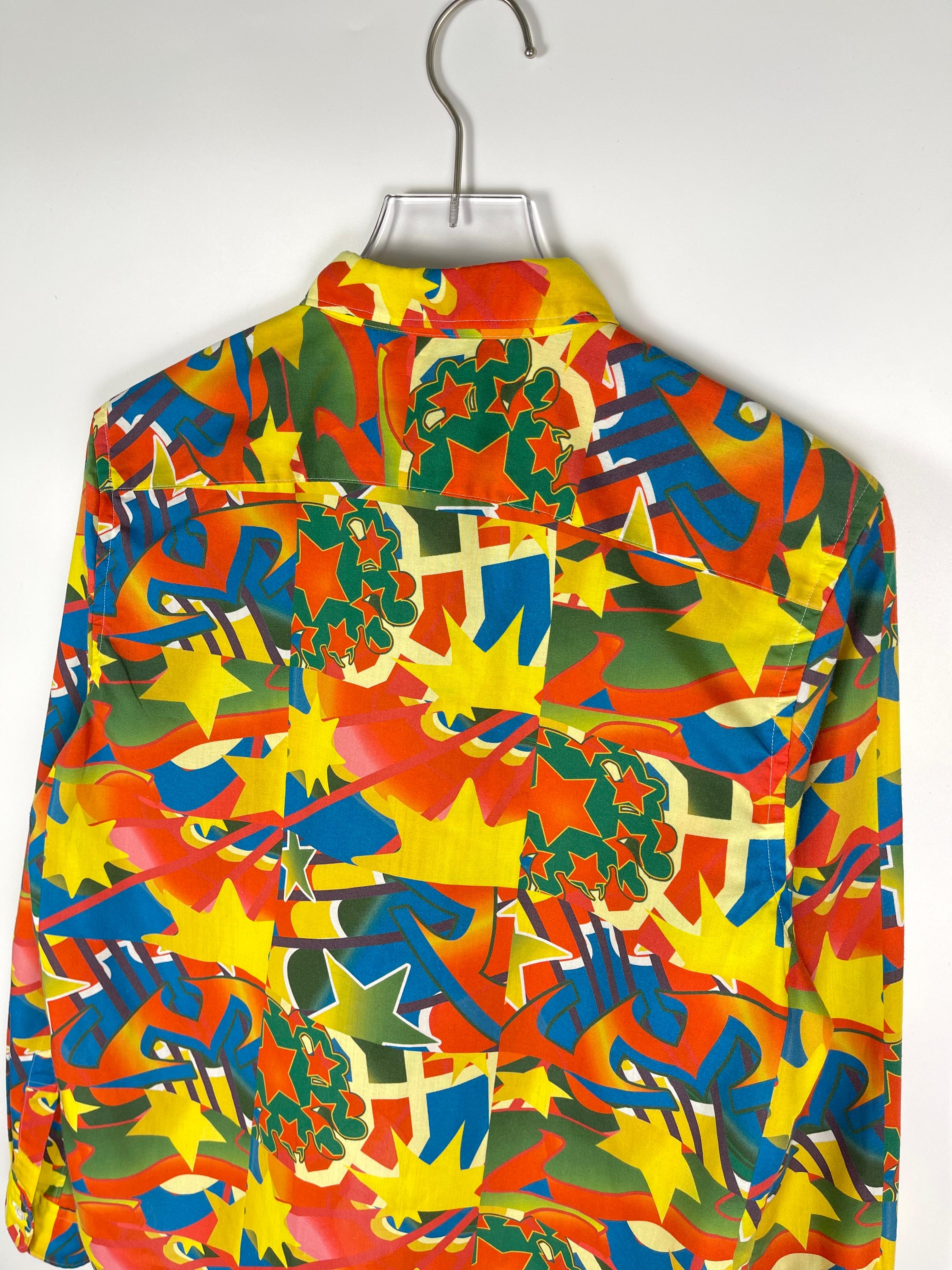 Comme Des Garcons Homme Plus Fall Winter 2001 Psychedelic Shirt For Sale 4