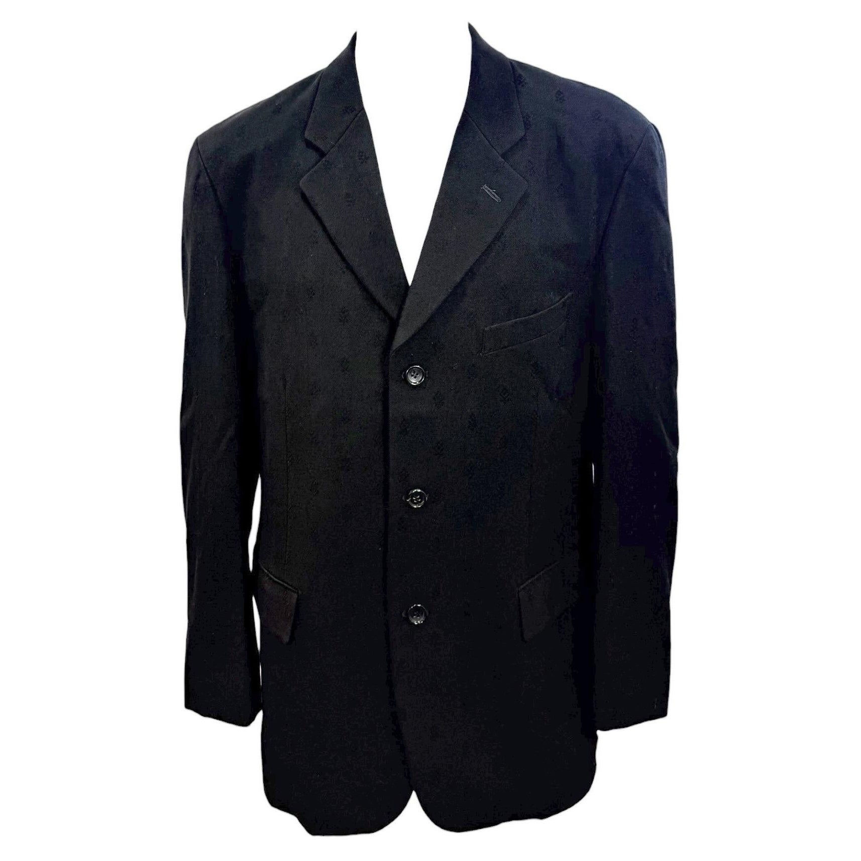 Comme des Garçons Homme Plus Fall/Winter 2001 Wool Jacquard Blazer Size L