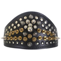 Diadema de cuero con tachuelas Comme des Garcons Homme Plus Fleet Ilya 2013