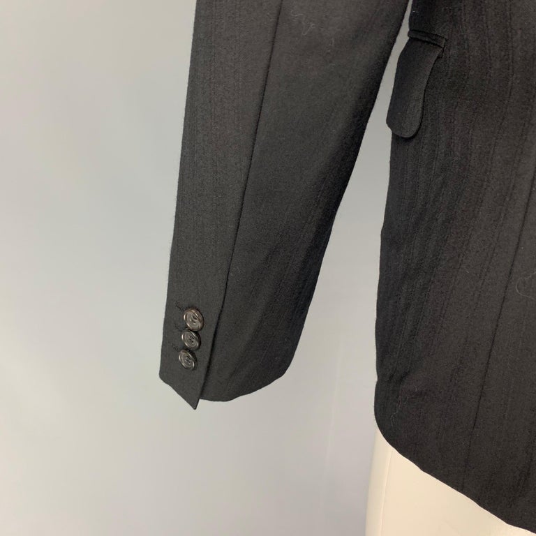 COMME des GARCONS HOMME PLUS FW10 Size M Black Stripe Wool Sport Coat For Sale 1