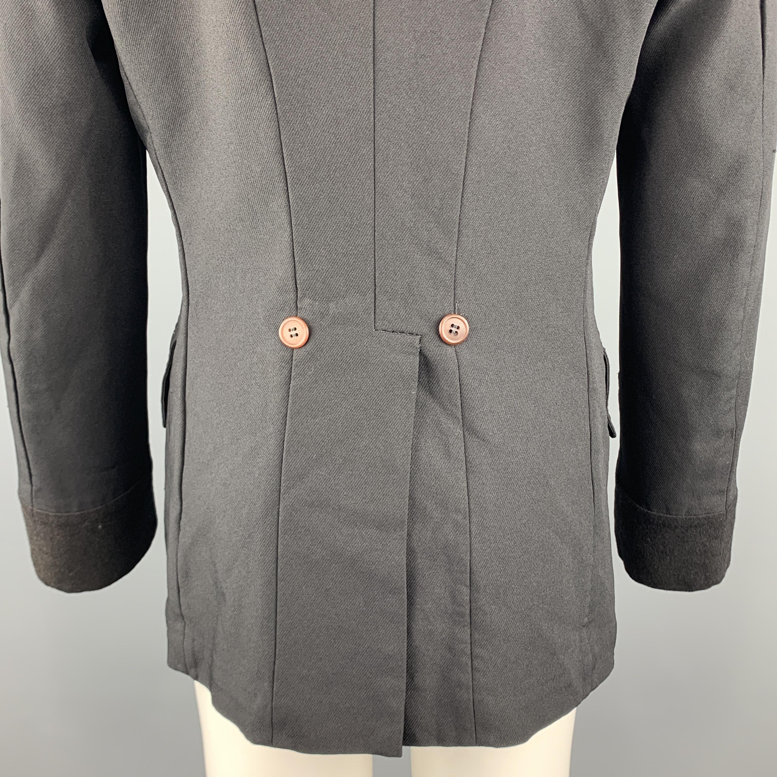 COMME des GARCONS HOMME PLUS M Black Polyester Military Jacket For Sale ...