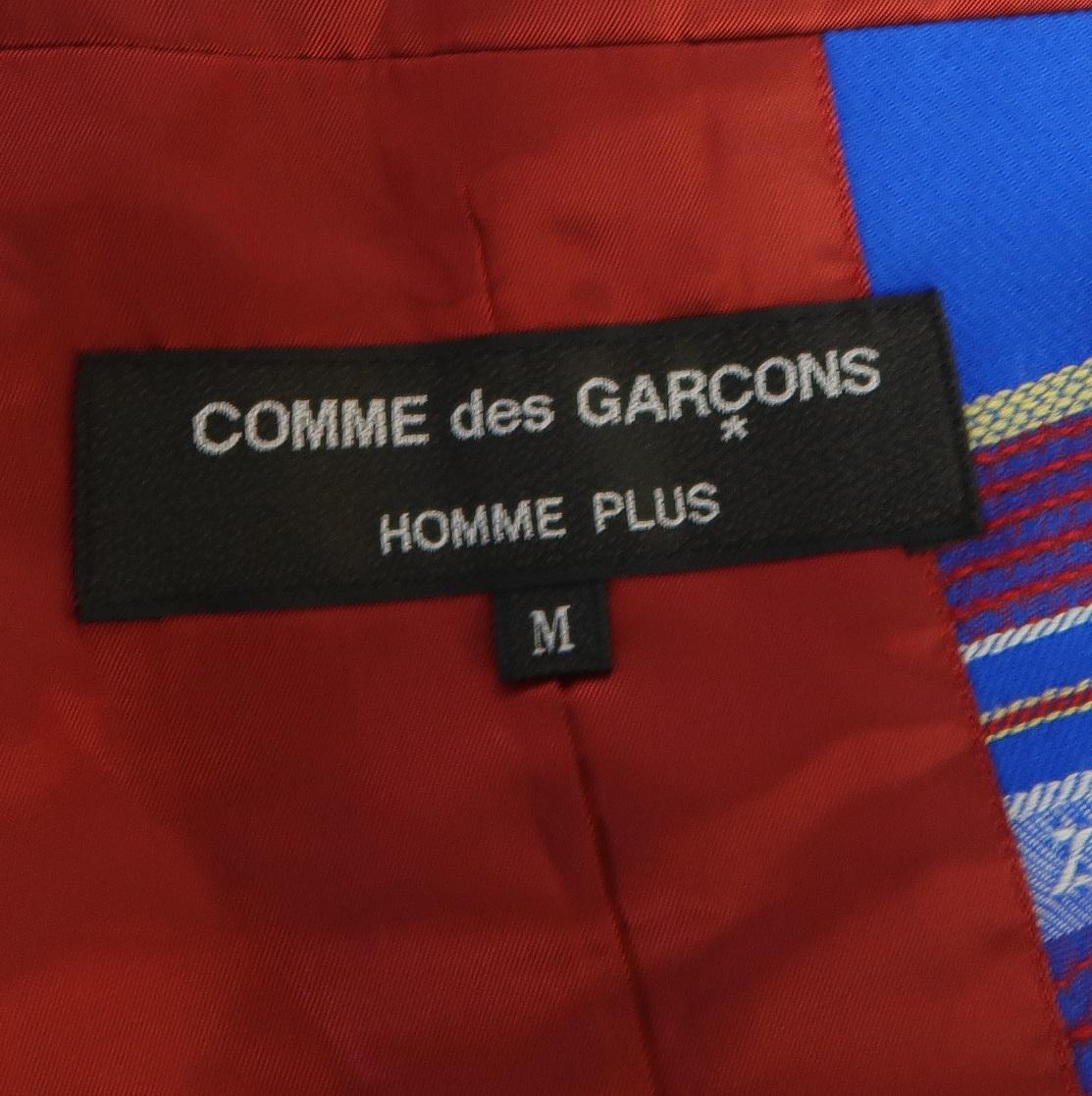 COMME des GARCONS HOMME PLUS M Blue Red Pink & Green Mixed Plaid Wool Sport Coat 6