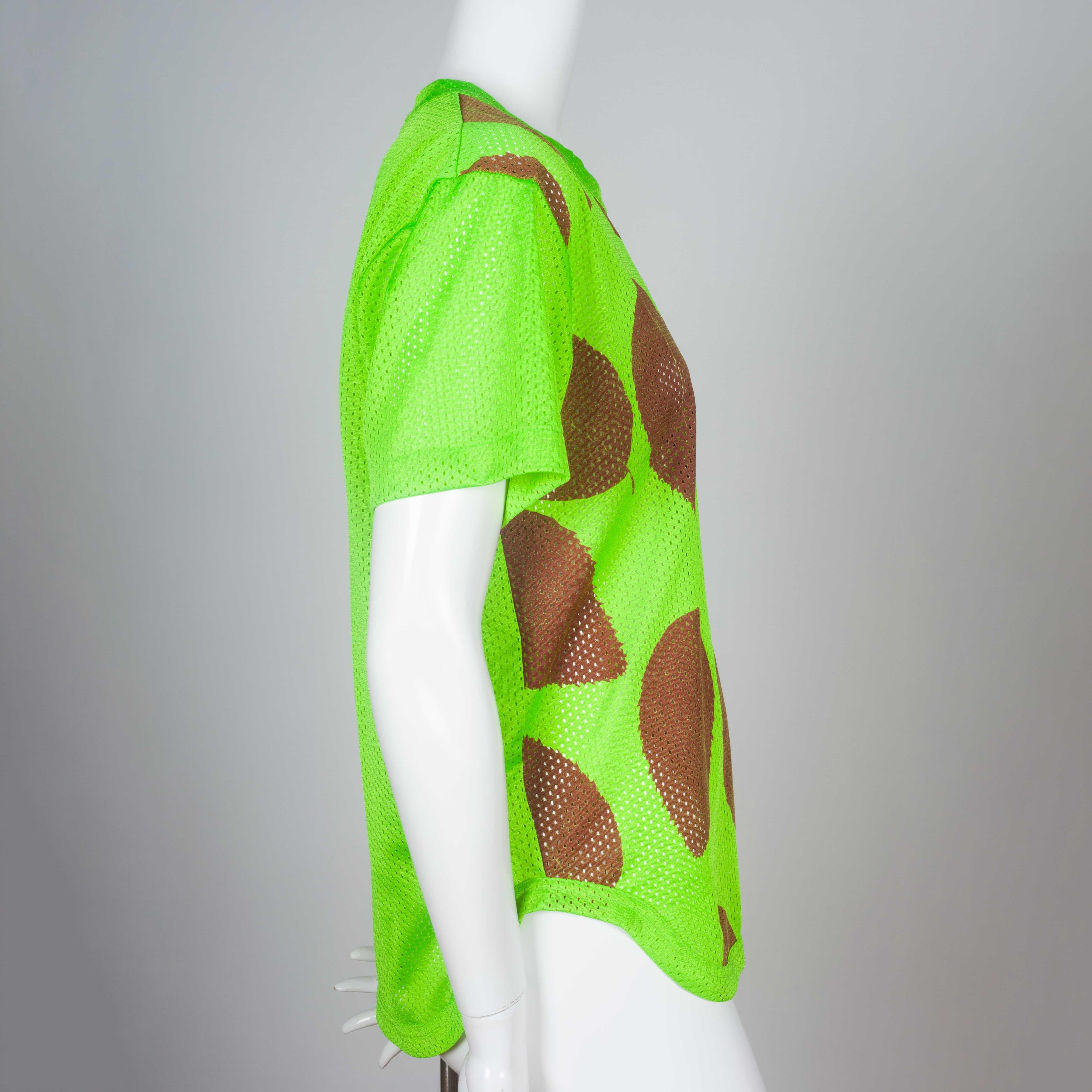 Comme des Garçons Homme Plus Mesh T-shirt Neon Green, 2000 In Good Condition In Chicago, IL