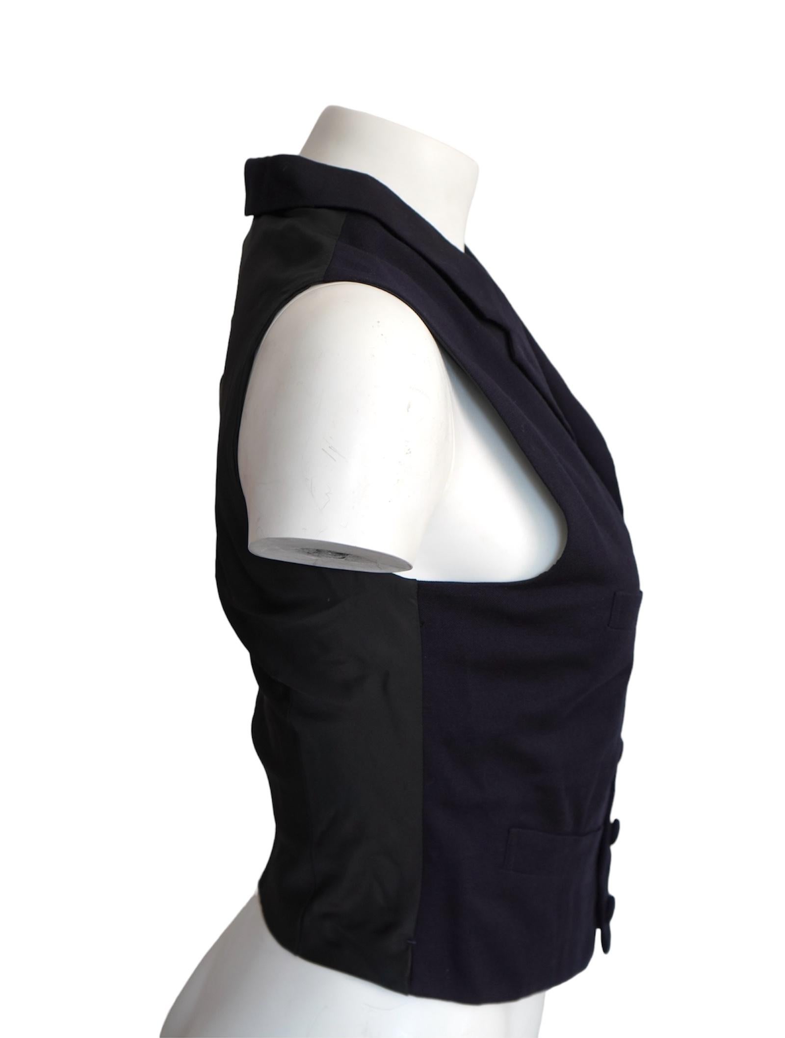 Comme des Garçons Homme Plus Navy Vest For Sale 2