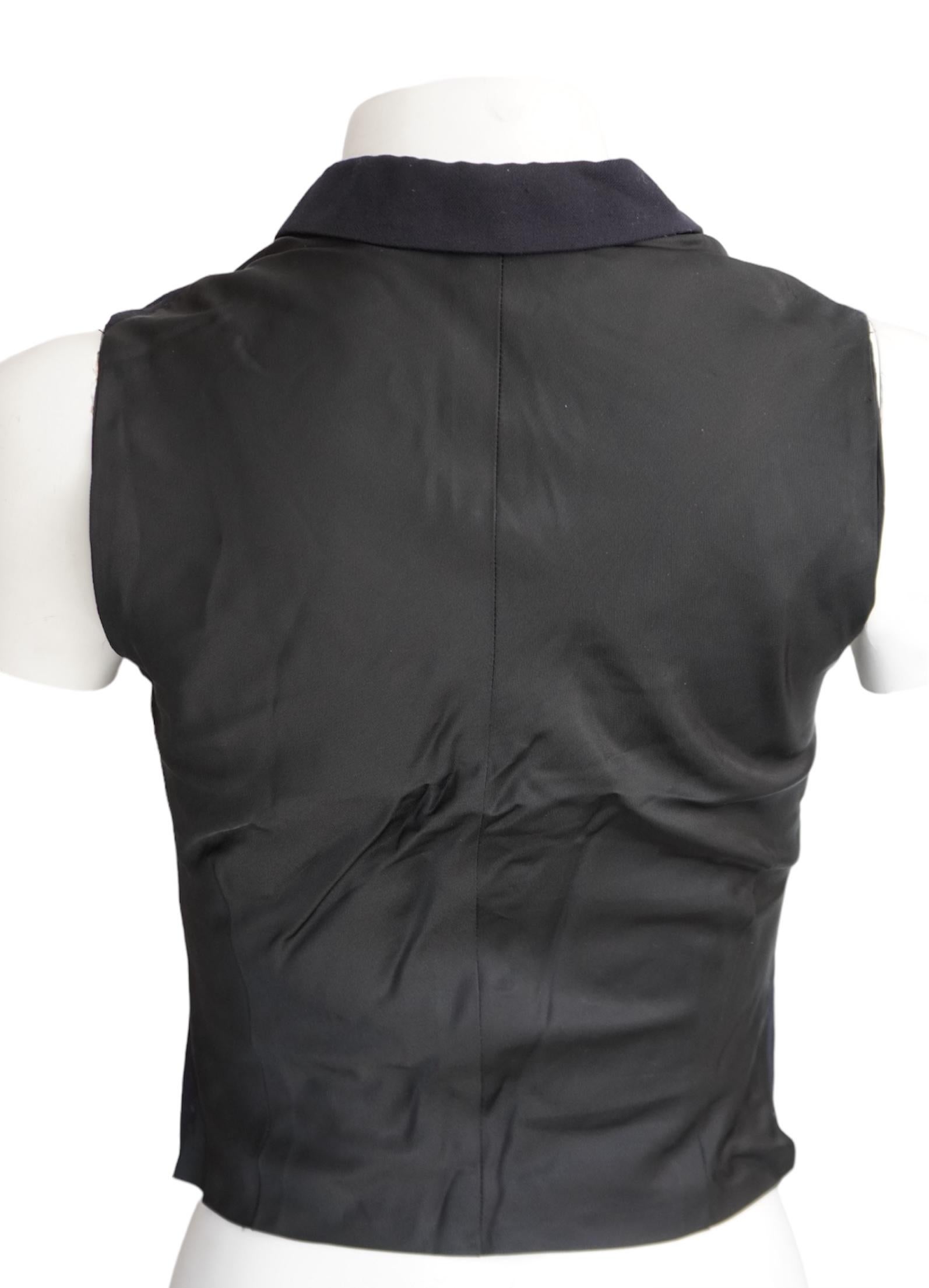 Comme des Garçons Homme Plus Navy Vest For Sale 3