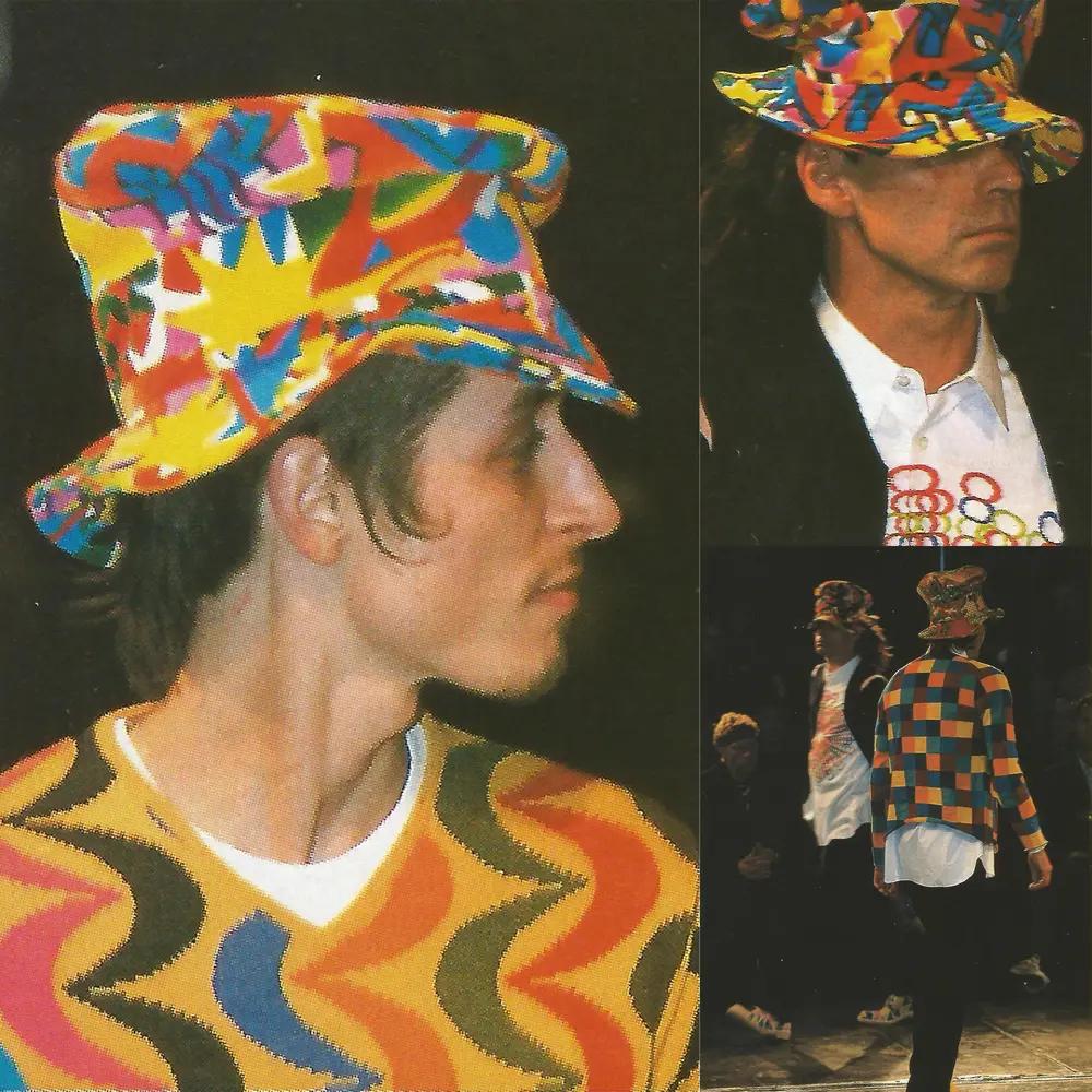 Comme Des Garcons Homme Plus Psychedelic Over-The-Top Hat, Autumn Winter 2001. For Sale 3