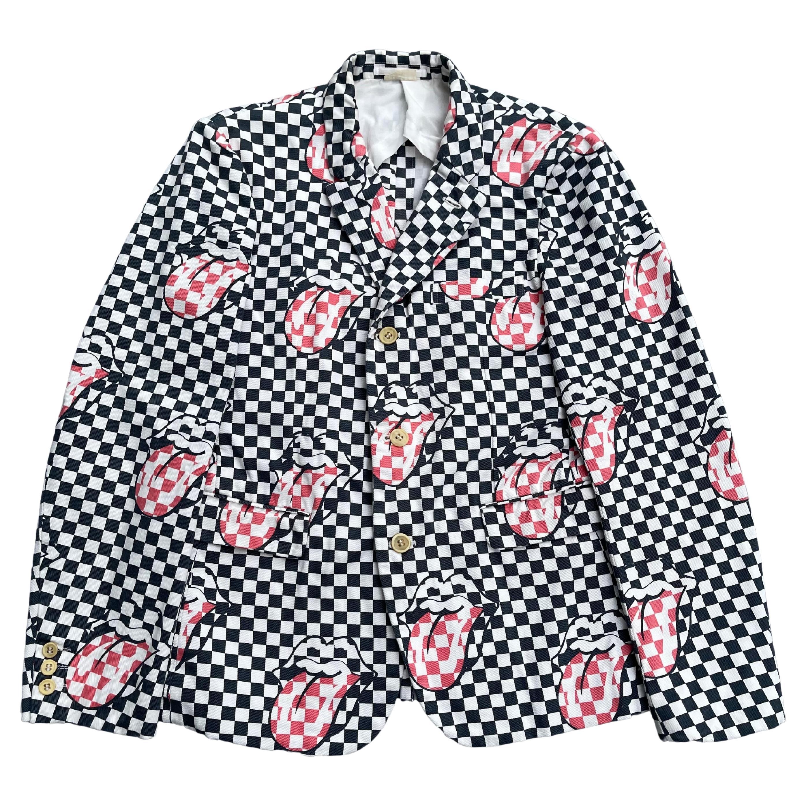 Comme Des Garcons Homme Plus Rolling Stones Checkered Blazer, Spring Summer 2006