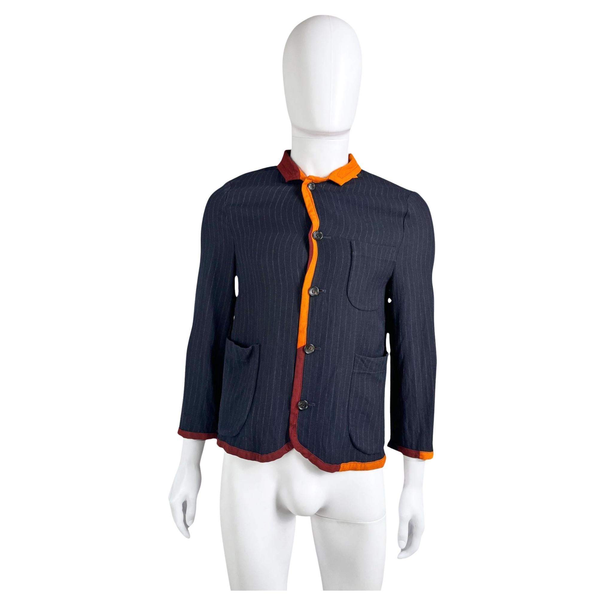 Comme des Garçons Homme Plus S/S 2001 Blazer rayé multicolore