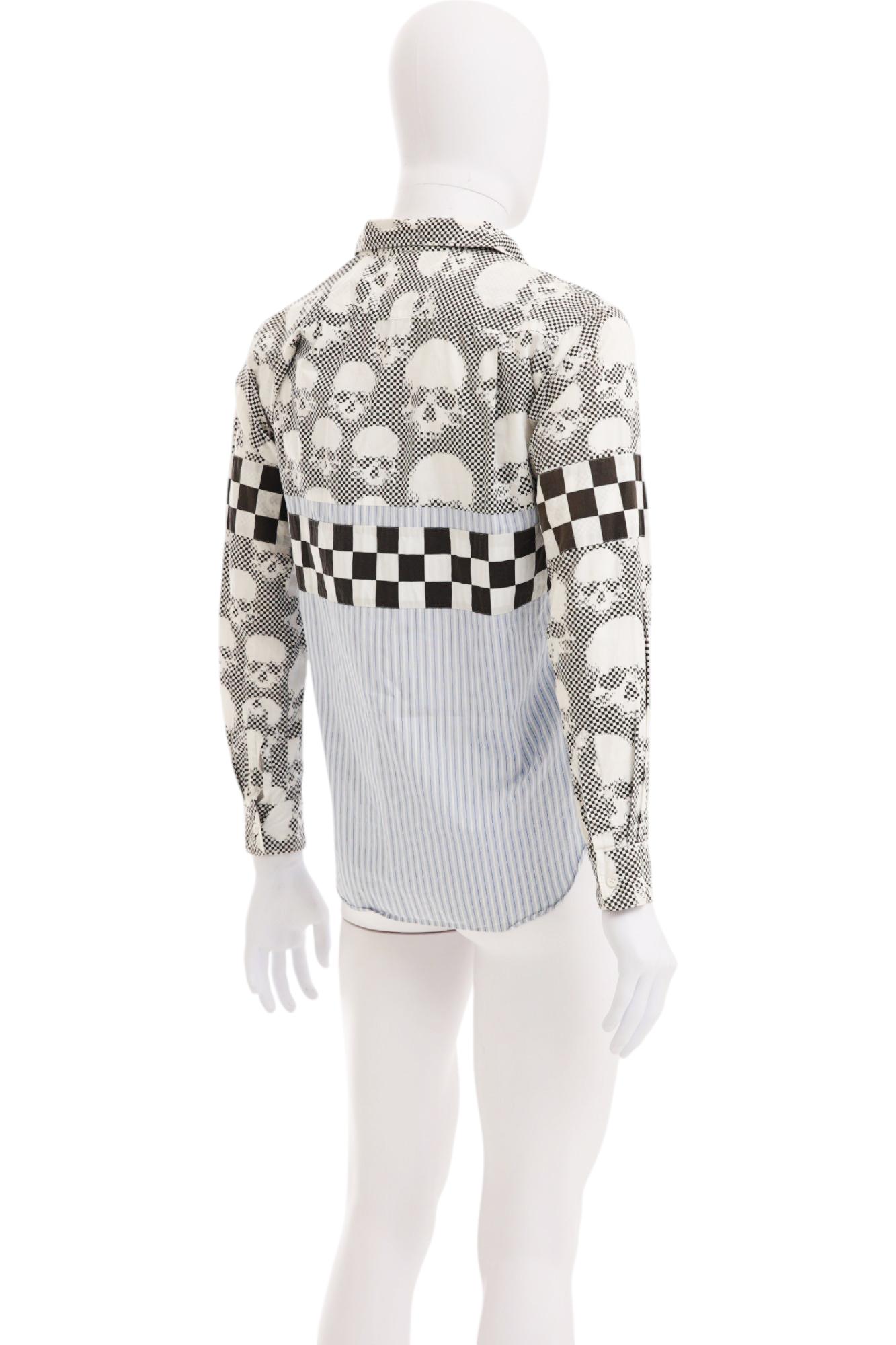 Femenino o masculino Comme des Garcons Homme Plus S/S 2011 Camisa abotonada a cuadros calavera en venta