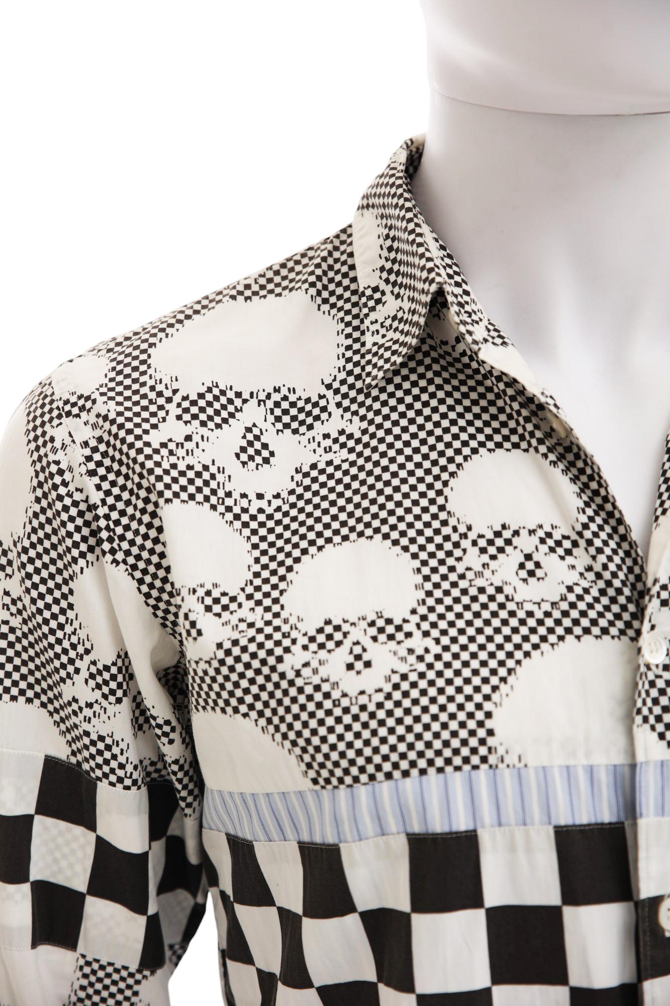 Comme des Garcons Homme Plus S/S 2011 Camisa abotonada a cuadros calavera en venta 1