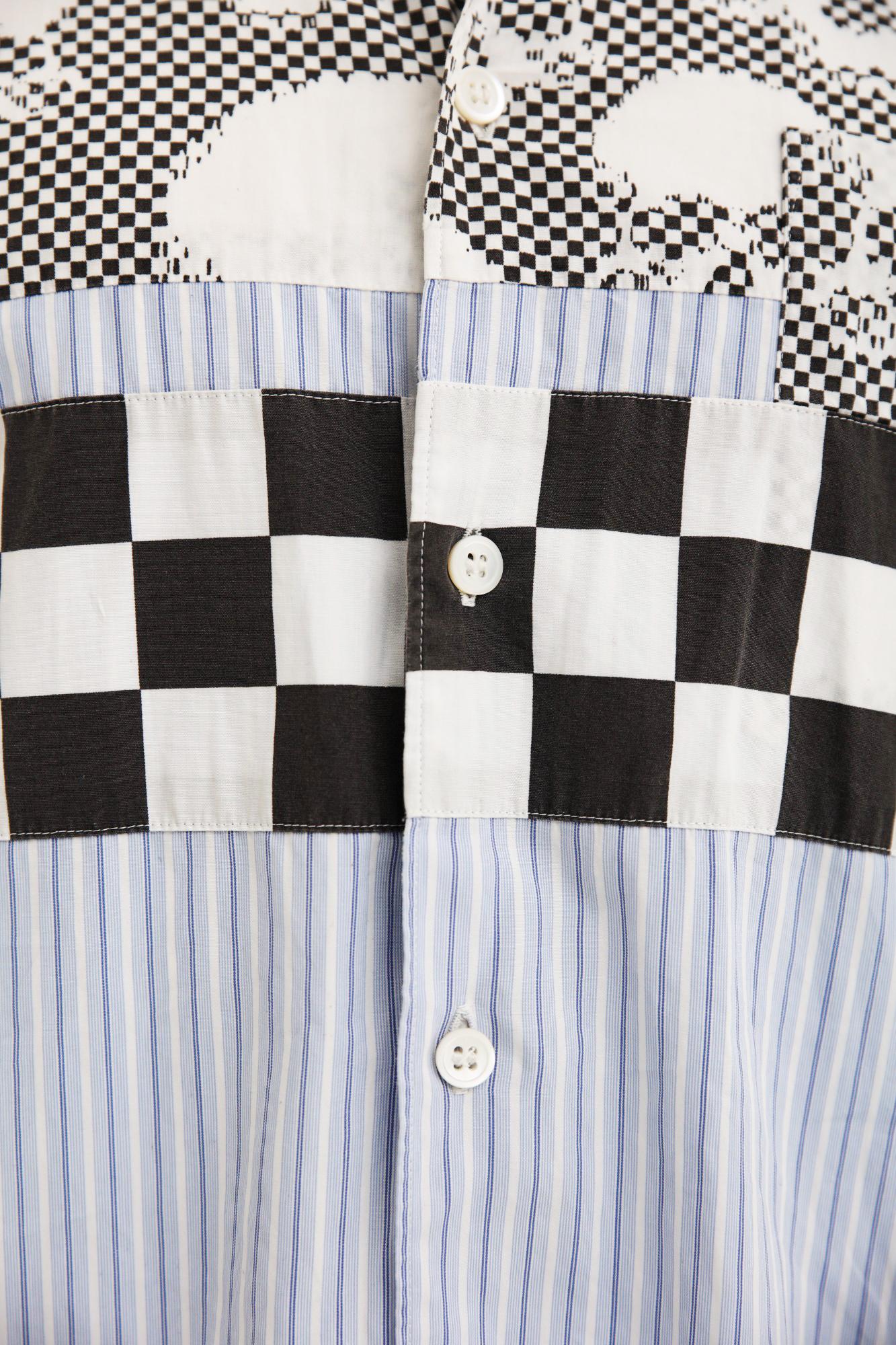 Comme des Garcons Homme Plus S/S 2011 Camisa abotonada a cuadros calavera en venta 2