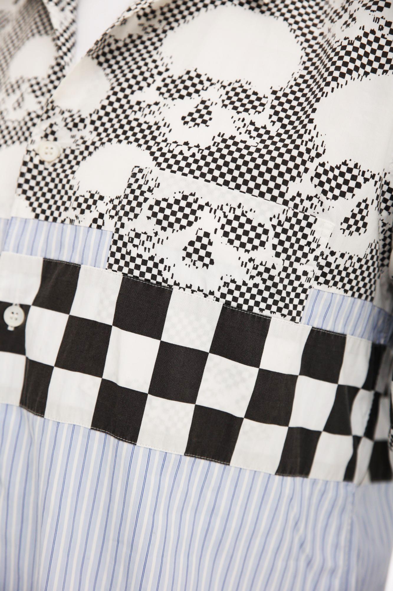 Comme des Garcons Homme Plus S/S 2011 Camisa abotonada a cuadros calavera en venta 3
