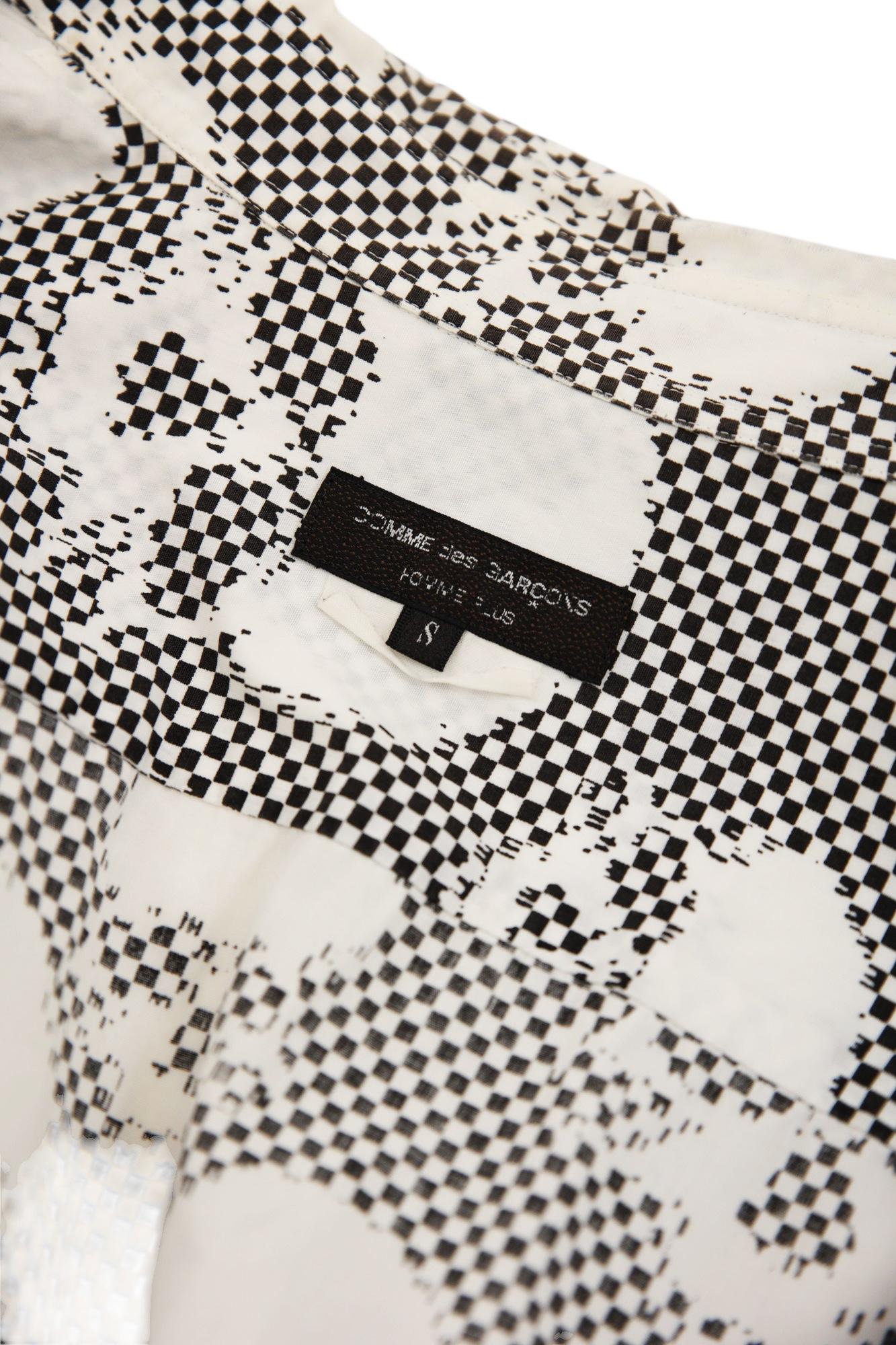 Comme des Garcons Homme Plus S/S 2011 Camisa abotonada a cuadros calavera en venta 4