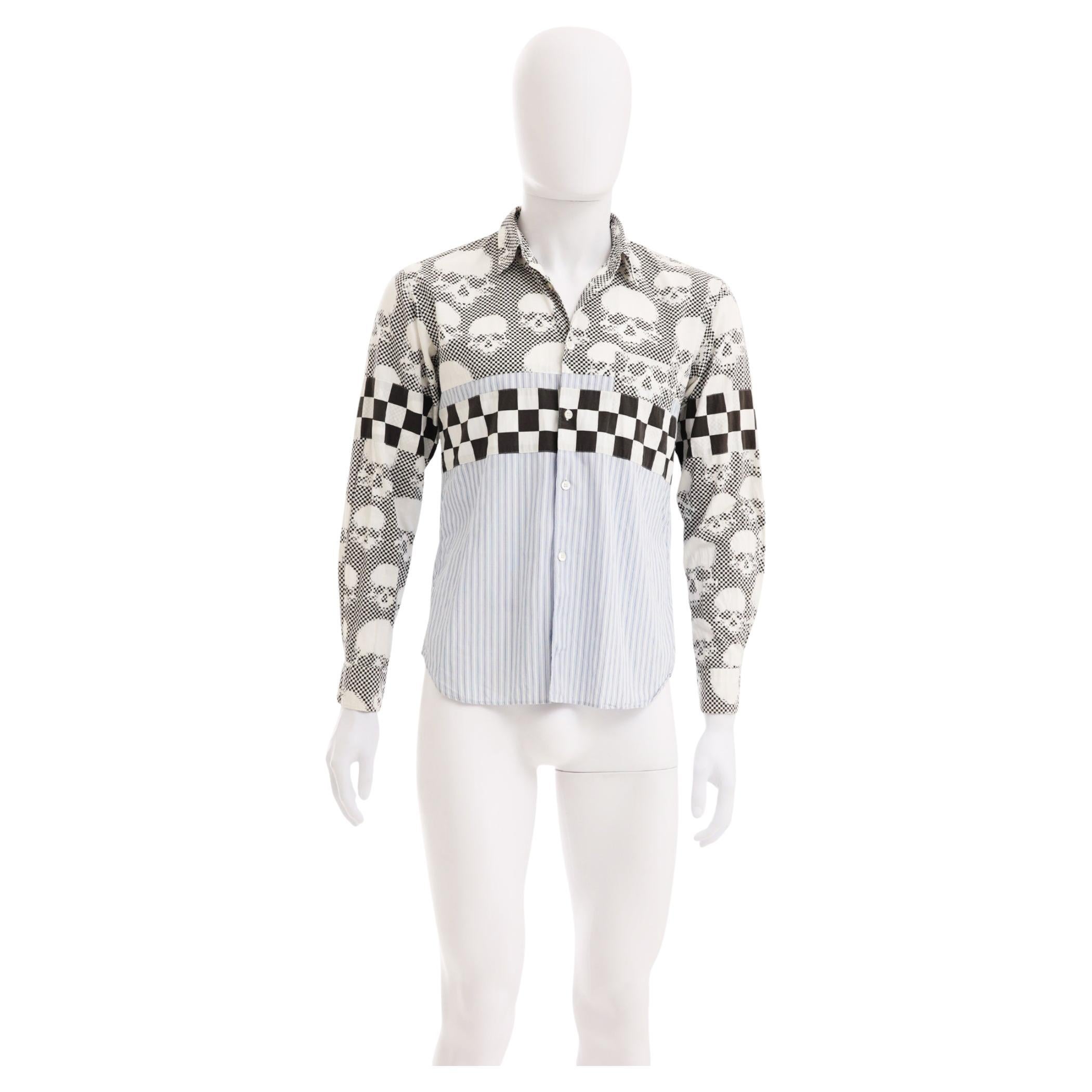 Comme des Garcons Homme Plus S/S 2011 Camisa abotonada a cuadros calavera en venta