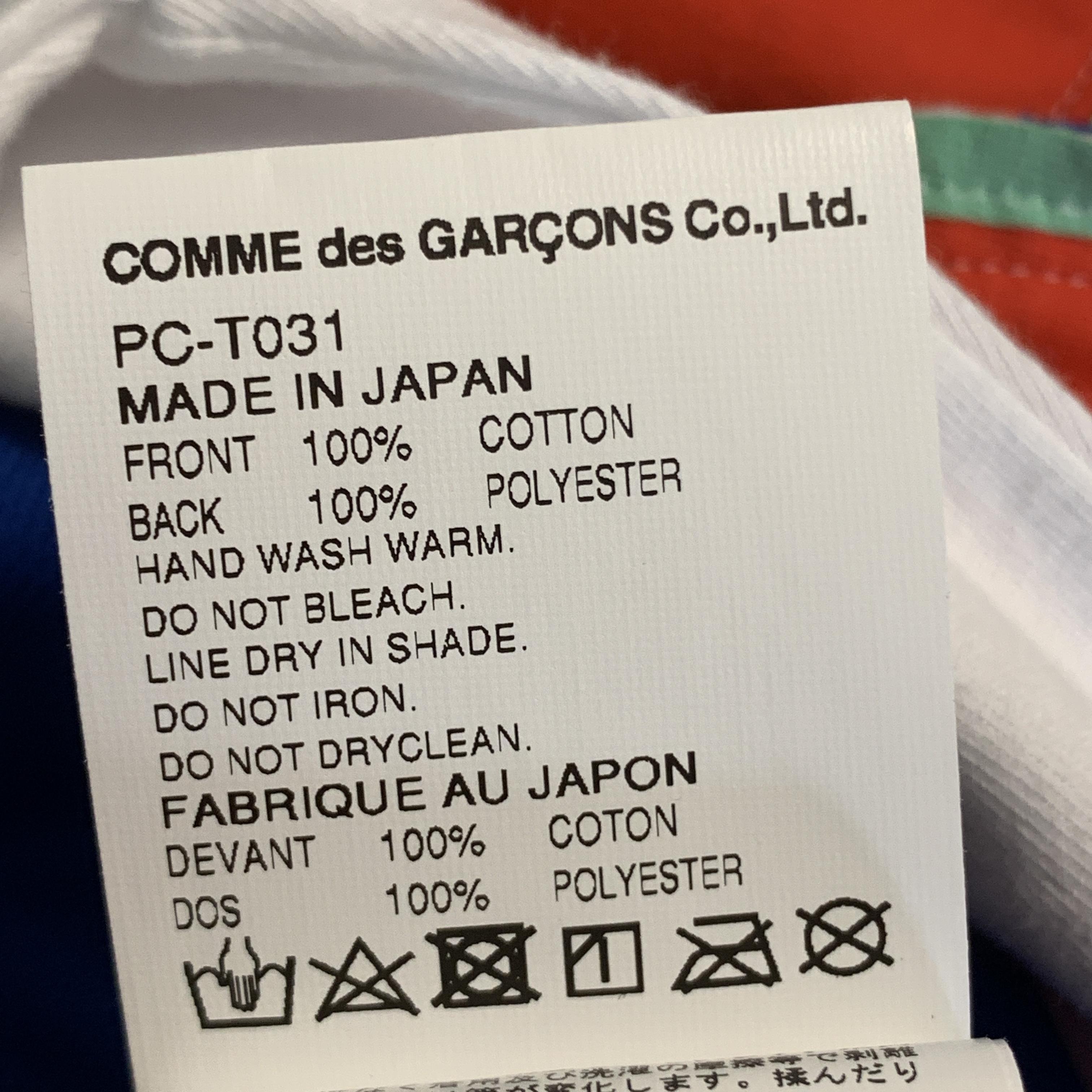 COMME des GARCONS HOMME PLUS S/S 2019 Size S White & Blue Graphic T-Shirt 3