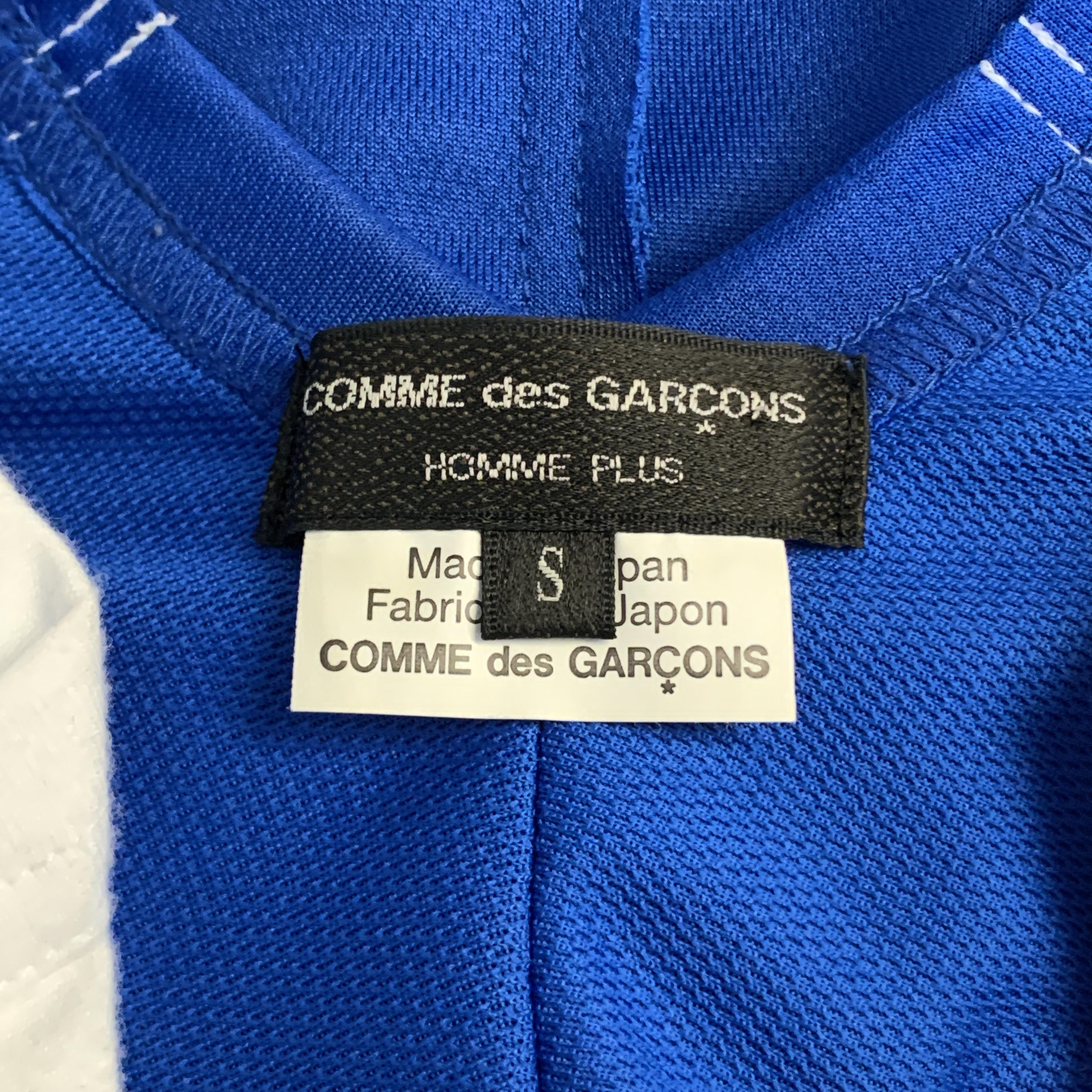 COMME des GARCONS HOMME PLUS S/S 2019 Size S White & Blue Graphic T-Shirt 4