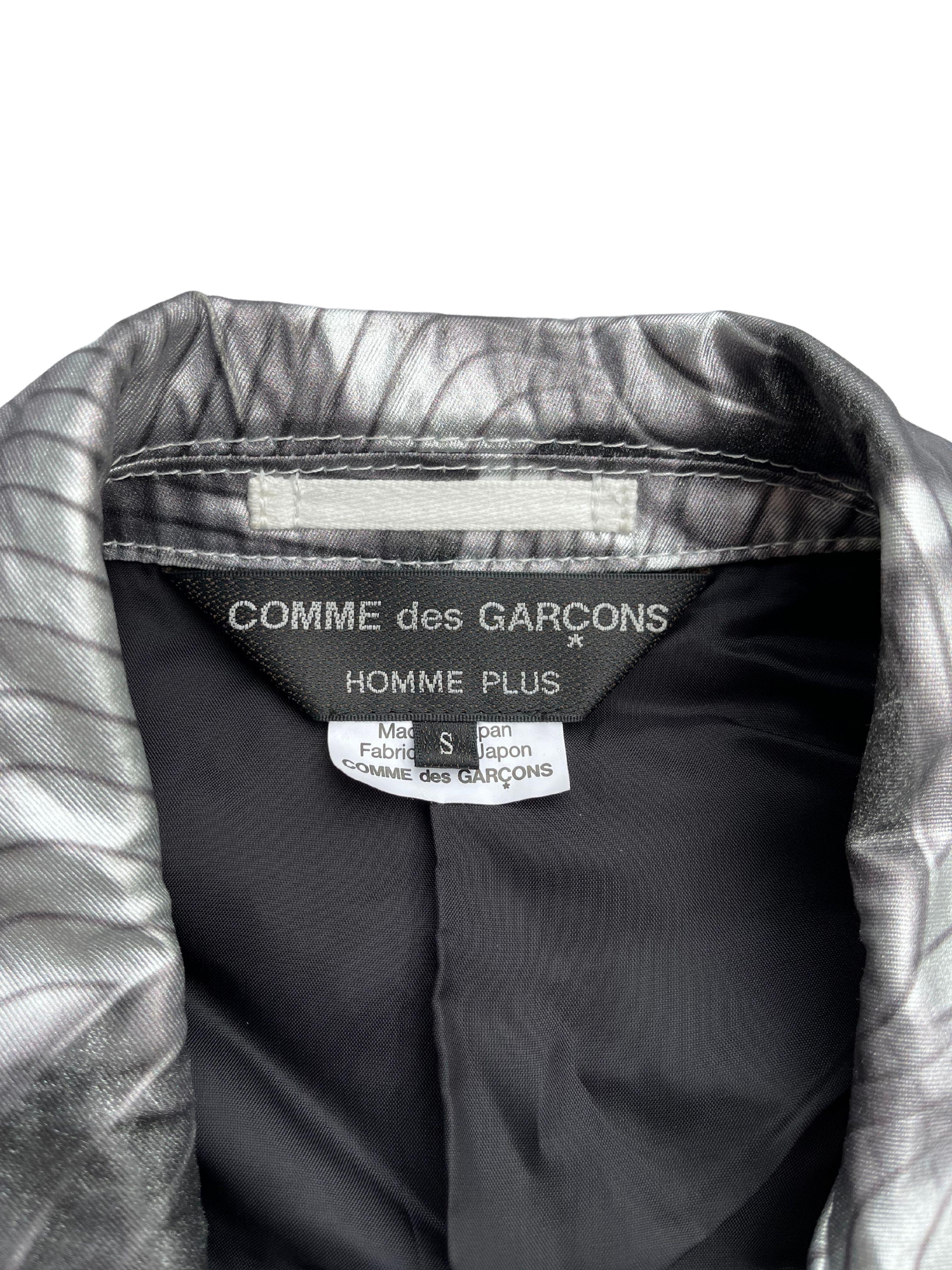 Comme Des Garcons Homme Plus Sheer Metal Riders Jacket, Spring Summer 2021 For Sale 12