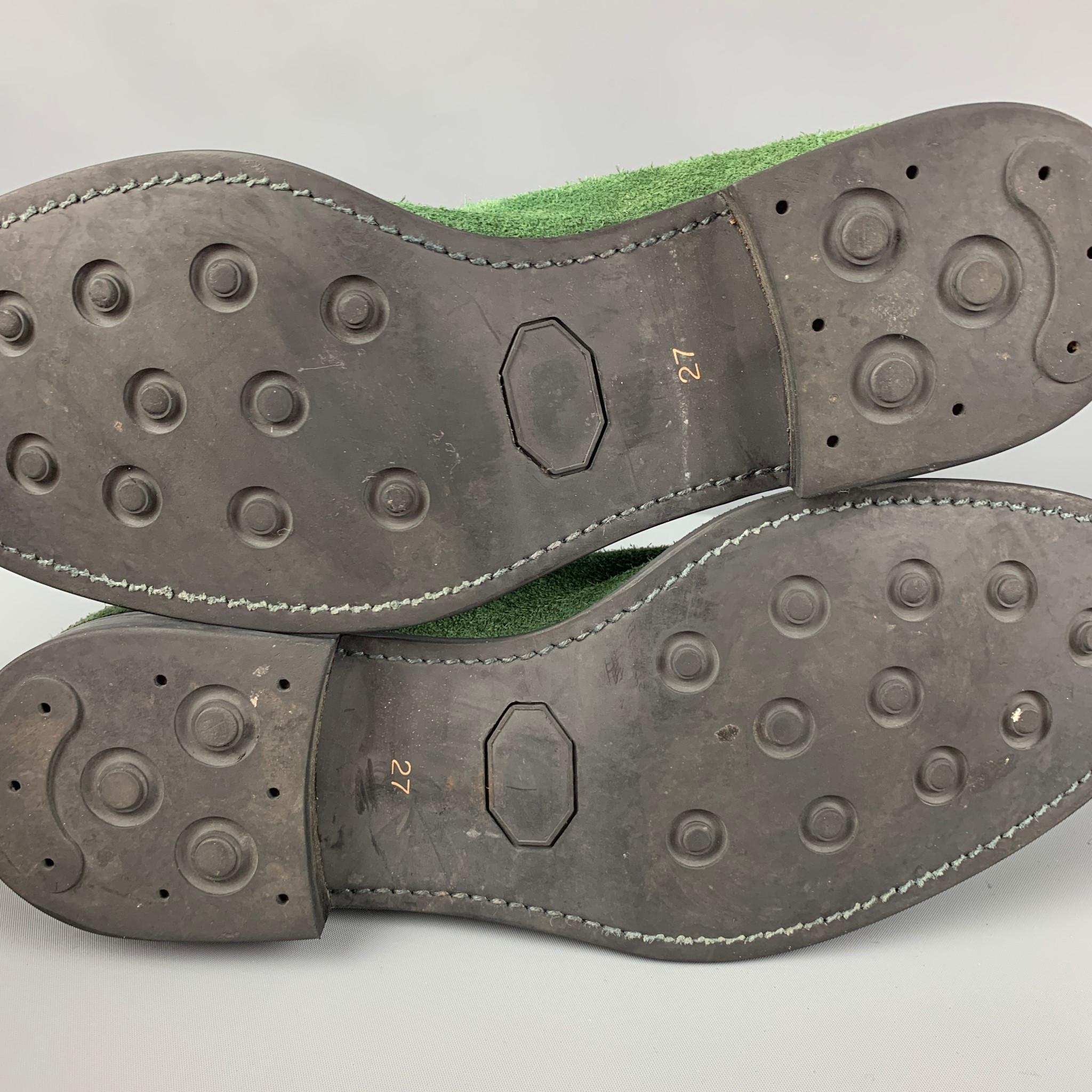 COMME des GARCONS HOMME PLUS Size 10 Green Black Suede Ankle Boots 3