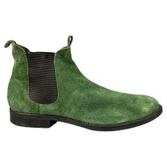 COMME des GARCONS HOMME PLUS Size 10 Green Black Suede Ankle Boots