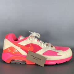 COMME des GARCONS HOMME PLUS Size 11 Pink White Color Block Nylon Sneakers