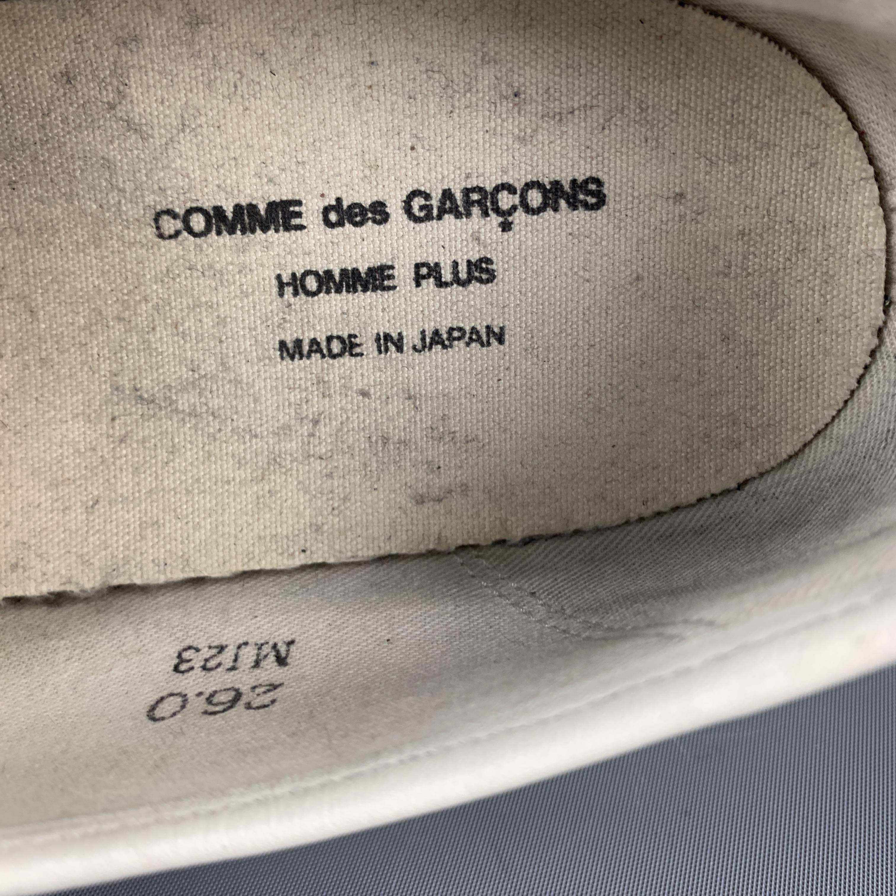 Men's COMME des GARCONS HOMME PLUS Size 9 Cream Brown & Black Low Top Sneakers