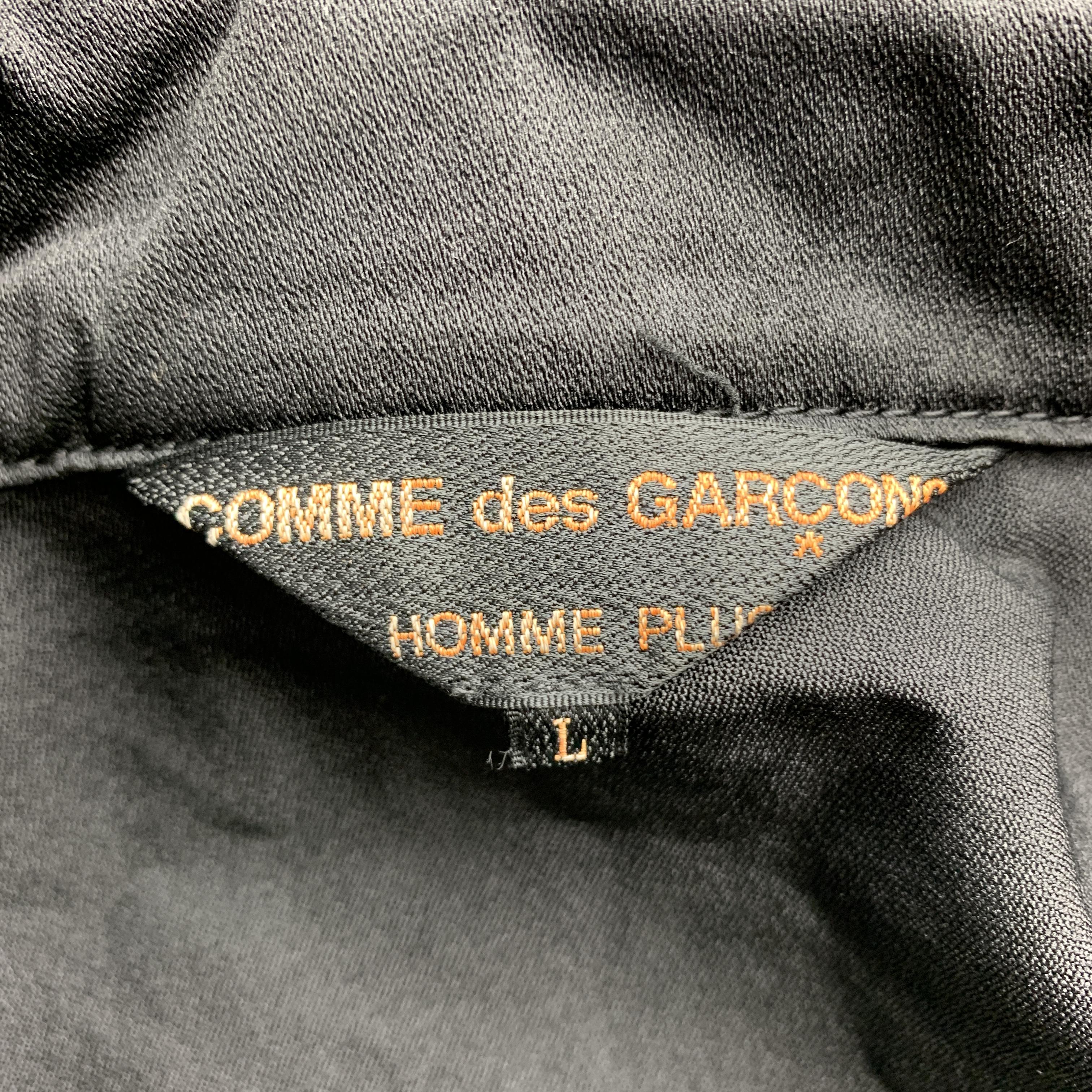 COMME des GARCONS HOMME PLUS Size L Black Asymmetrical Button Shifted Jacket 3