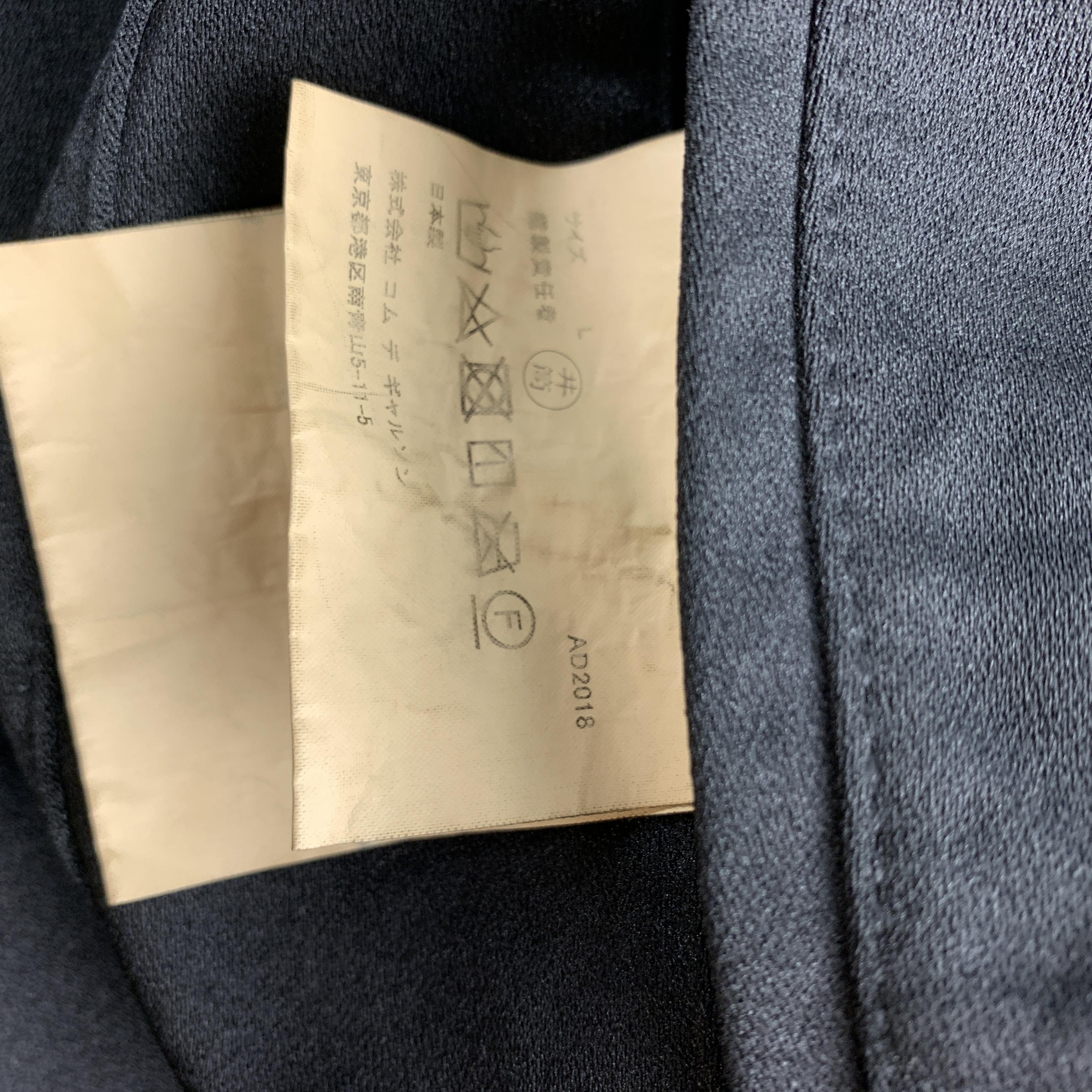 COMME des GARCONS HOMME PLUS Size L Black Asymmetrical Button Shifted Jacket 4