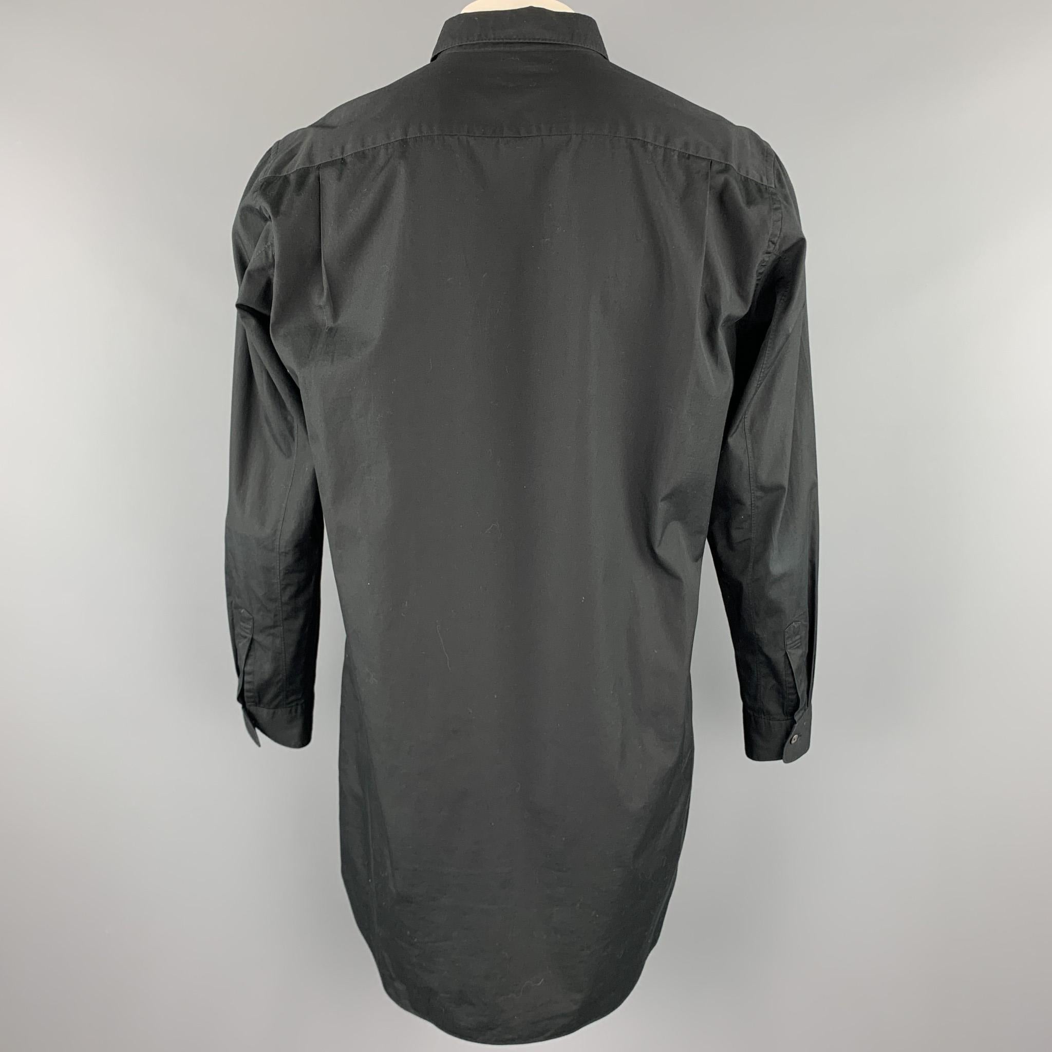Men's COMME des GARCONS HOMME PLUS Size L Black Cotton Sleeve Shirt