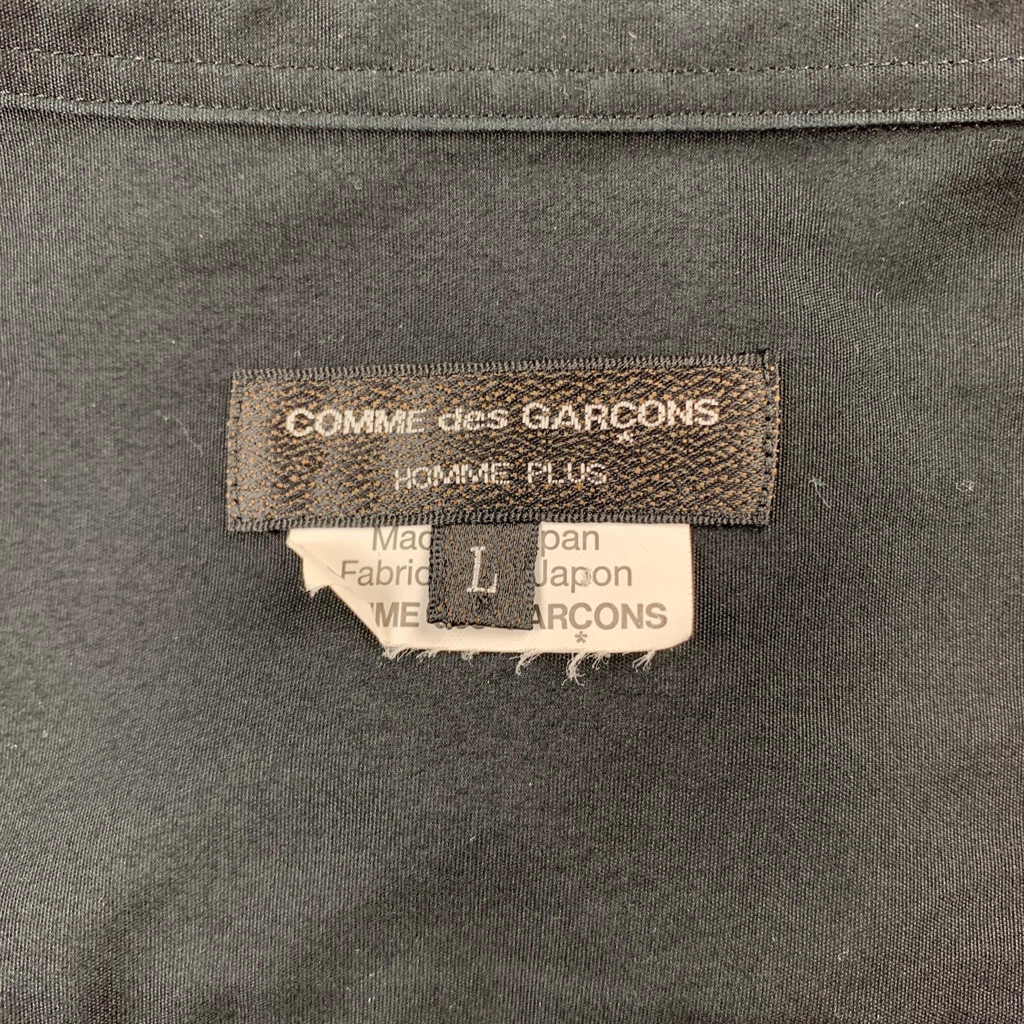 COMME des GARCONS HOMME PLUS Size L Black Cotton Sleeve Shirt 1
