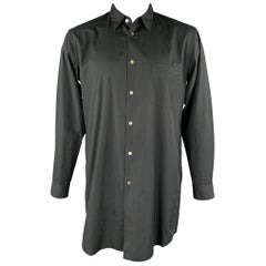 COMME des GARCONS HOMME PLUS Size L Black Cotton Sleeve Shirt