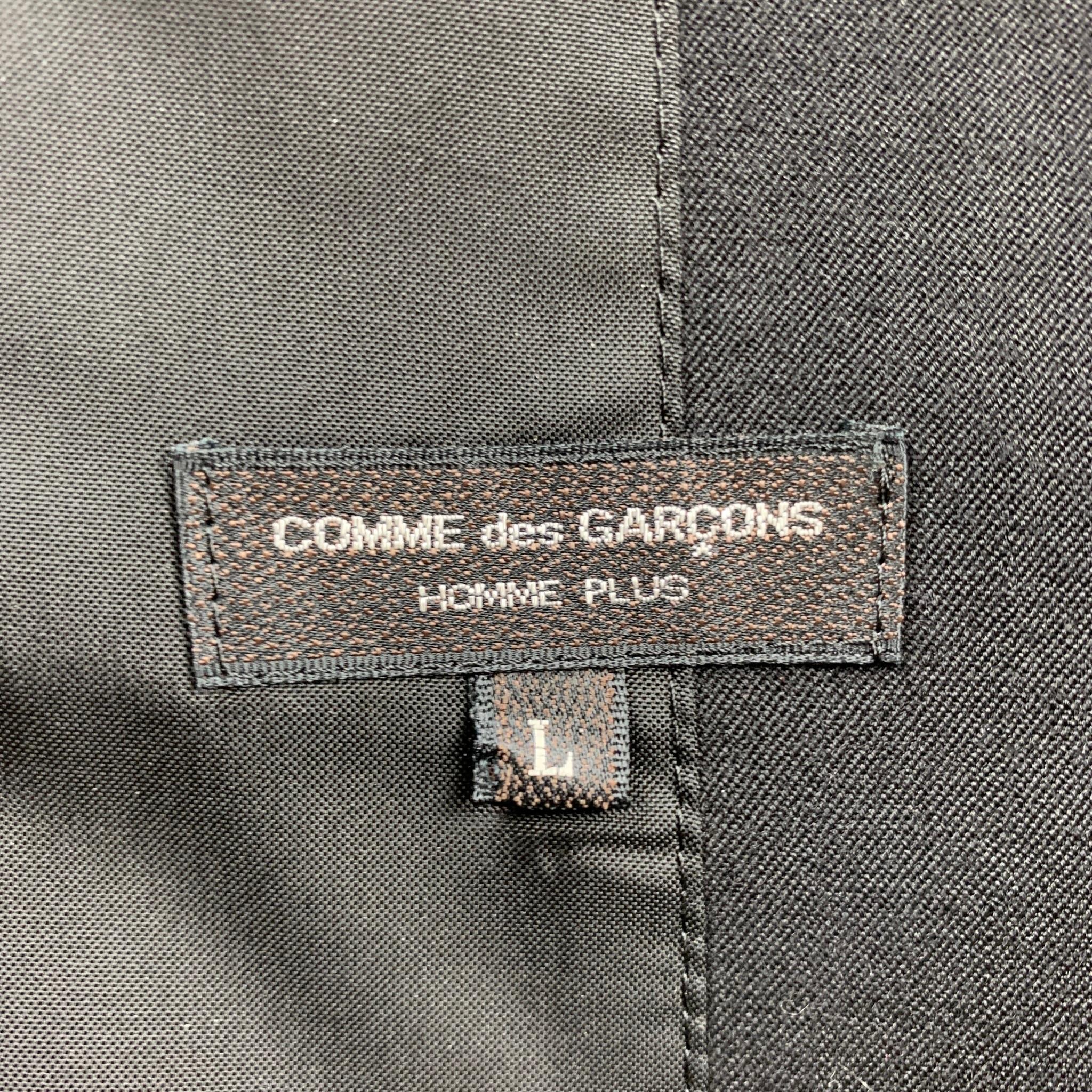 COMME des GARCONS HOMME PLUS Size L Black & Multi-Color Floral Wool Vest 2