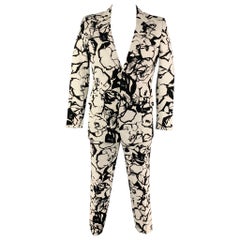 Traje COMME des GARCONS HOMME PLUS Talla L Jacquard Blanco Negro Mezcla de Algodón
