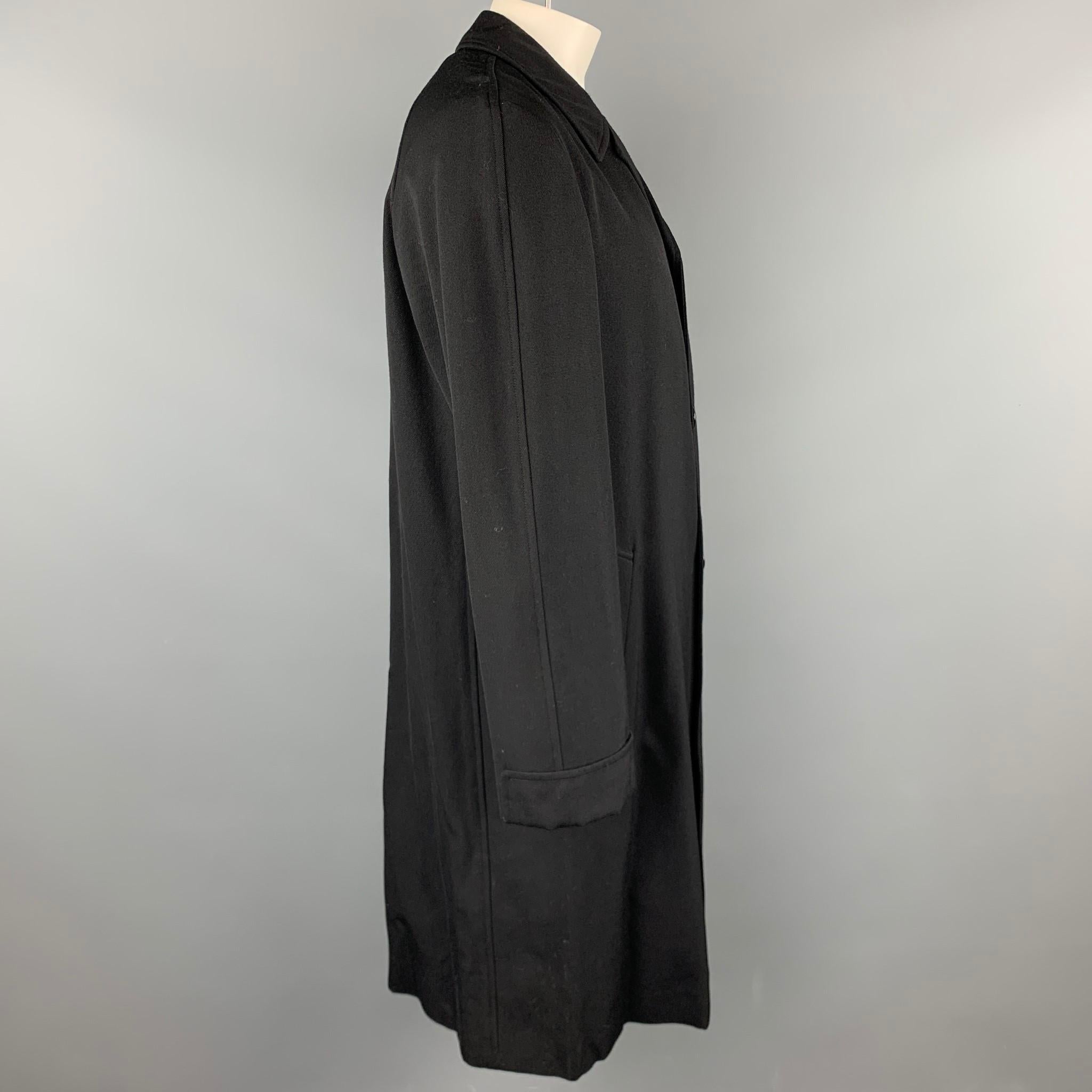 COMME des GARCONS HOMME PLUS Size L Black Wool Buttoned Relax Coat In Excellent Condition In San Francisco, CA