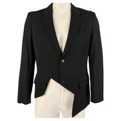 COMME des GARCONS HOMME PLUS Size L Black Wool Cropped Jacket