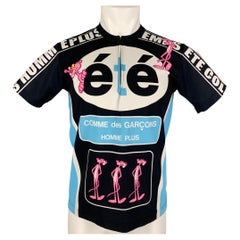 COMME des GARCONS HOMME PLUS Size M Black Blue Pink Panther Logo T-shirt