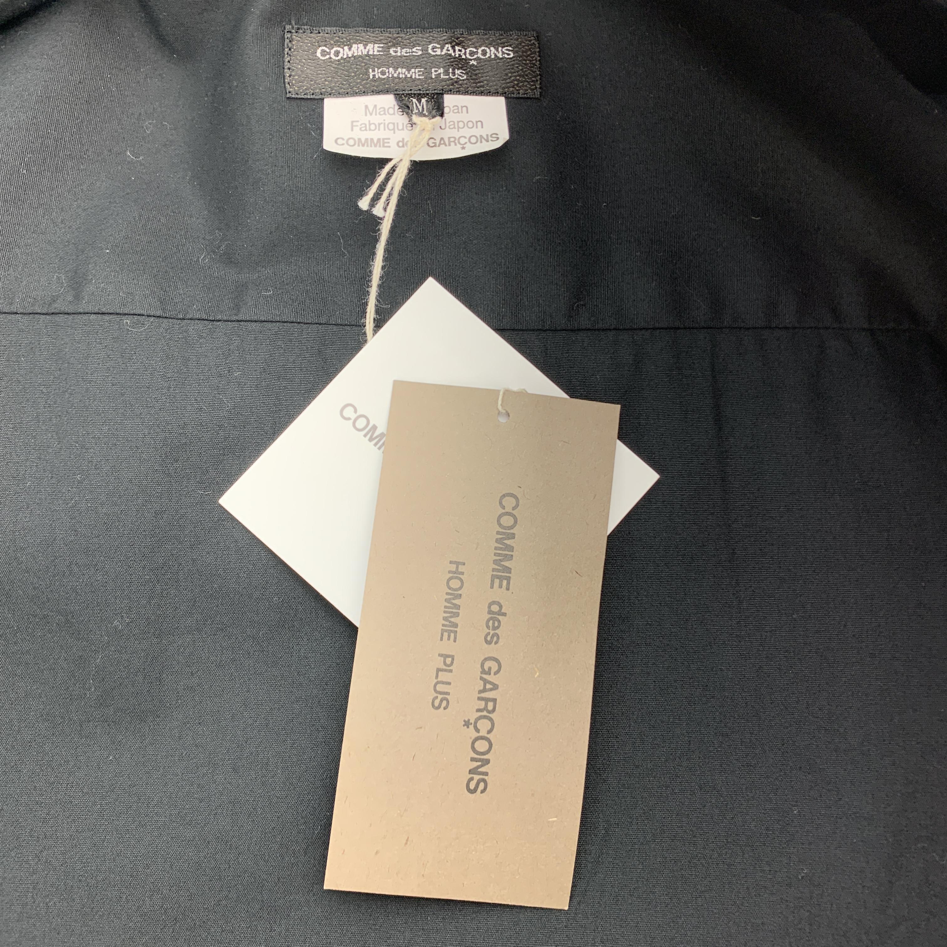 COMME des GARCONS HOMME PLUS Size M Black Circle Cut Out Cotton Bondage Shirt 3