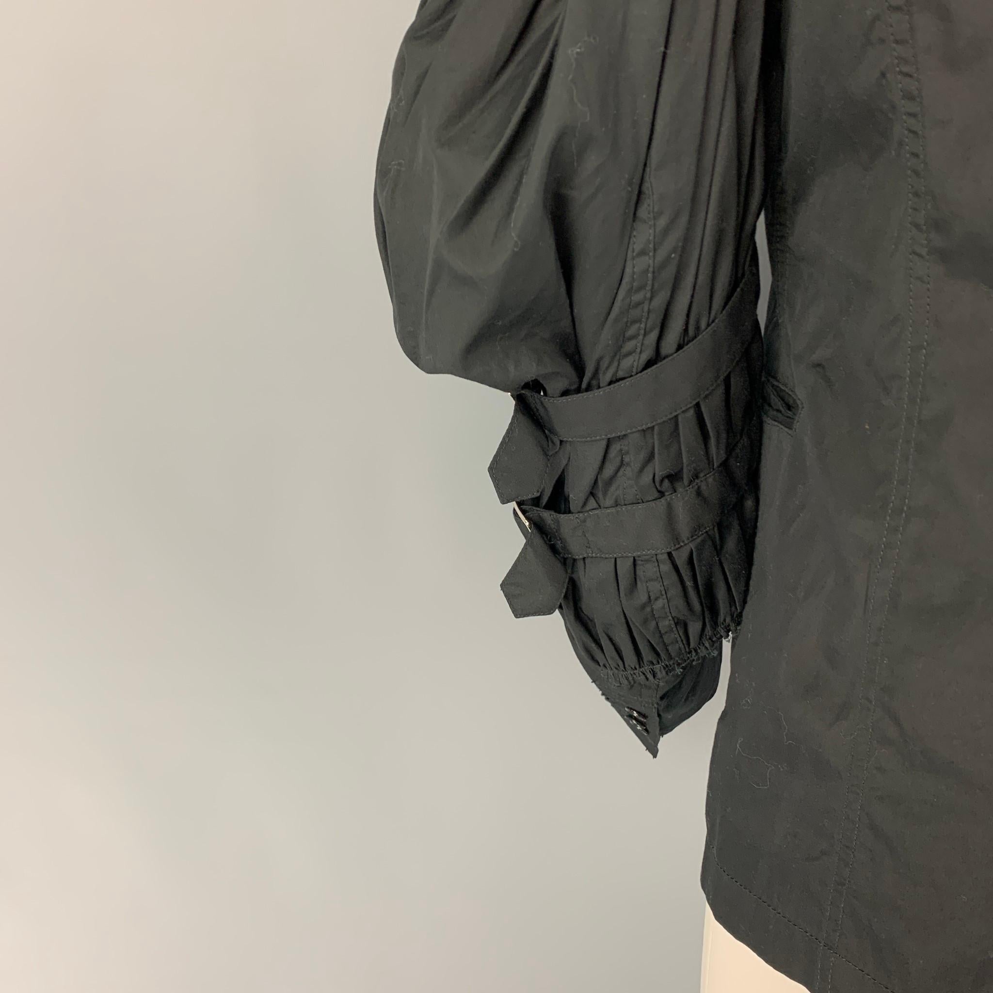 Men's COMME des GARCONS HOMME PLUS Size M Black Cotton Cut Out Sleeves Jacket