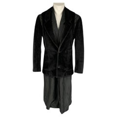 COMME des GARCONS HOMME PLUS Größe M Schwarze Polyester-Kunstpelzweste Jacke