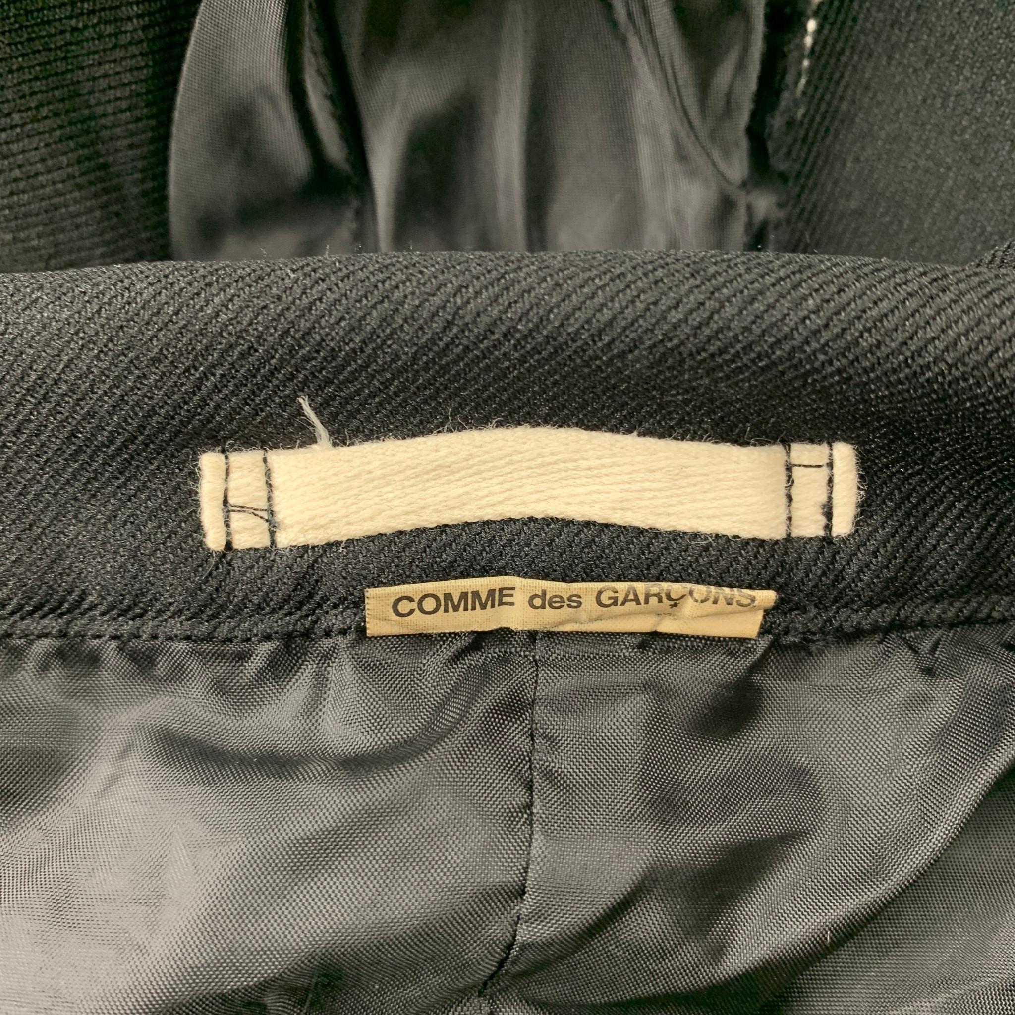 COMME des GARCONS HOMME PLUS Size M Black Polyester Snap Button Cut Out Jacket 3