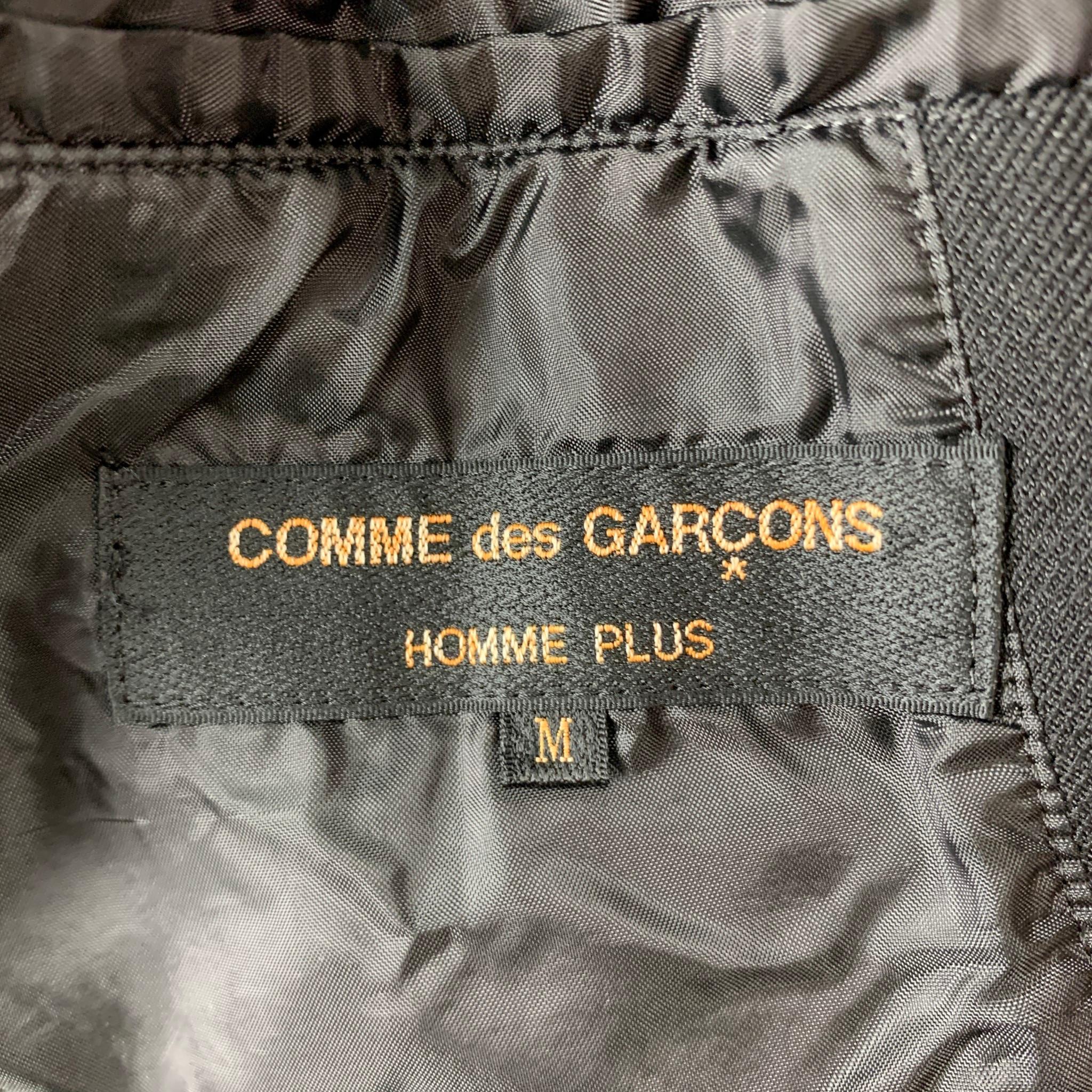 COMME des GARCONS HOMME PLUS Size M Black Polyester Snap Button Cut Out Jacket 4