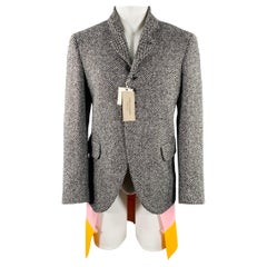 COMME des GARCONS HOMME PLUS Size M Black White Tweed Jacket
