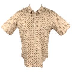 COMME des GARCONS HOMME PLUS Kurzarmhemd aus Baumwolle mit Paisleymuster in Khaki