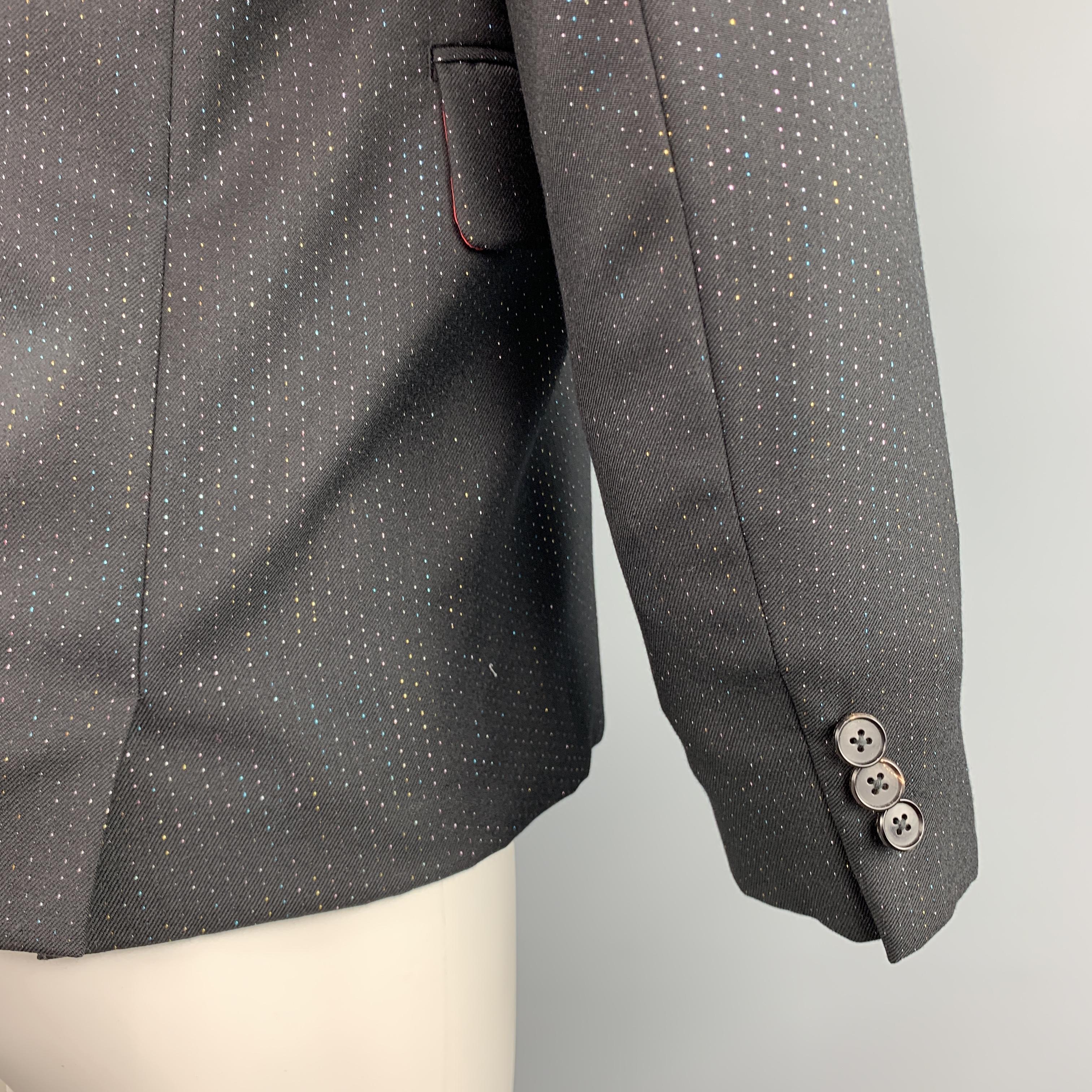 COMME des GARCONS HOMME PLUS Size M Metallic Black Wool Cropped Jacket 3