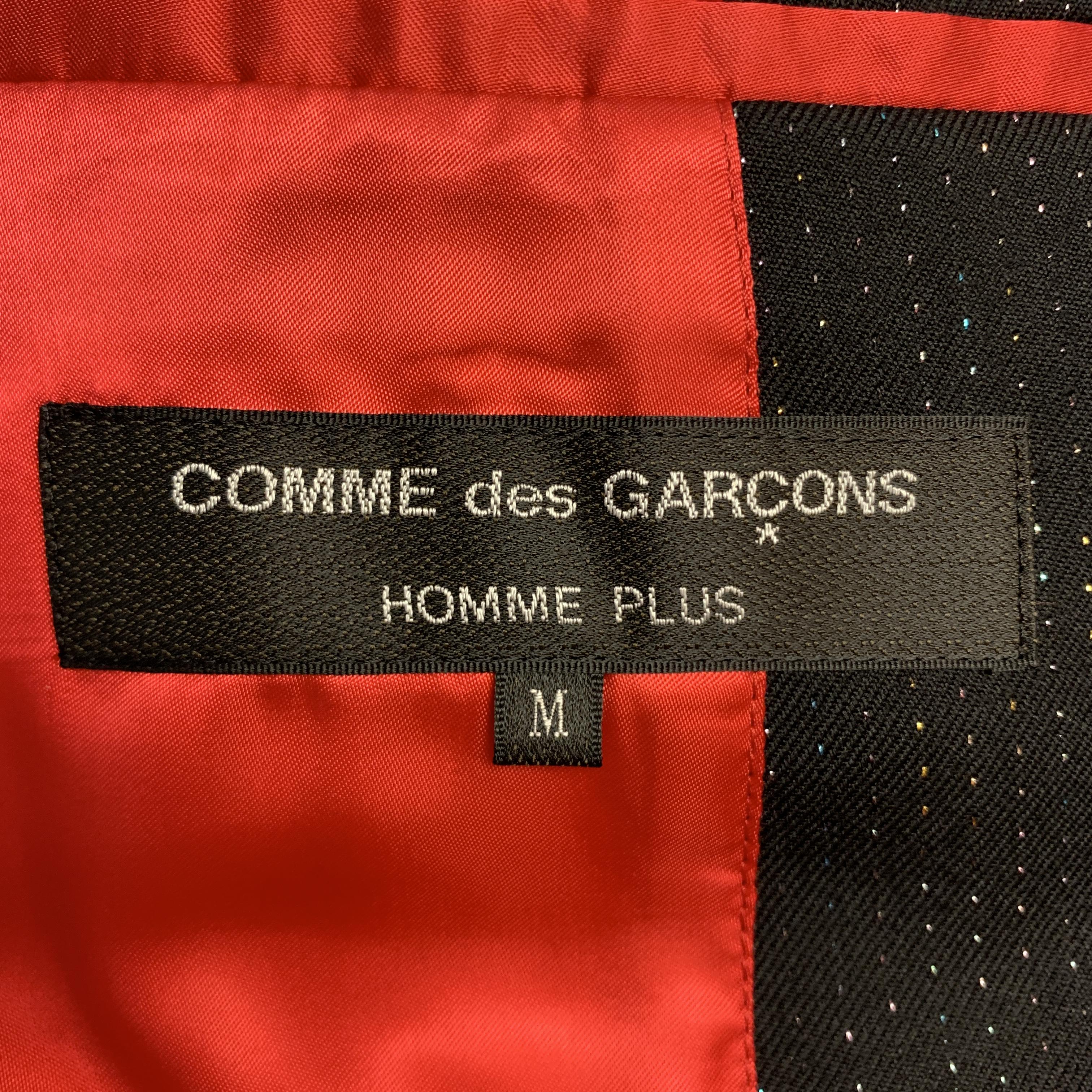 COMME des GARCONS HOMME PLUS Size M Metallic Black Wool Cropped Jacket 5